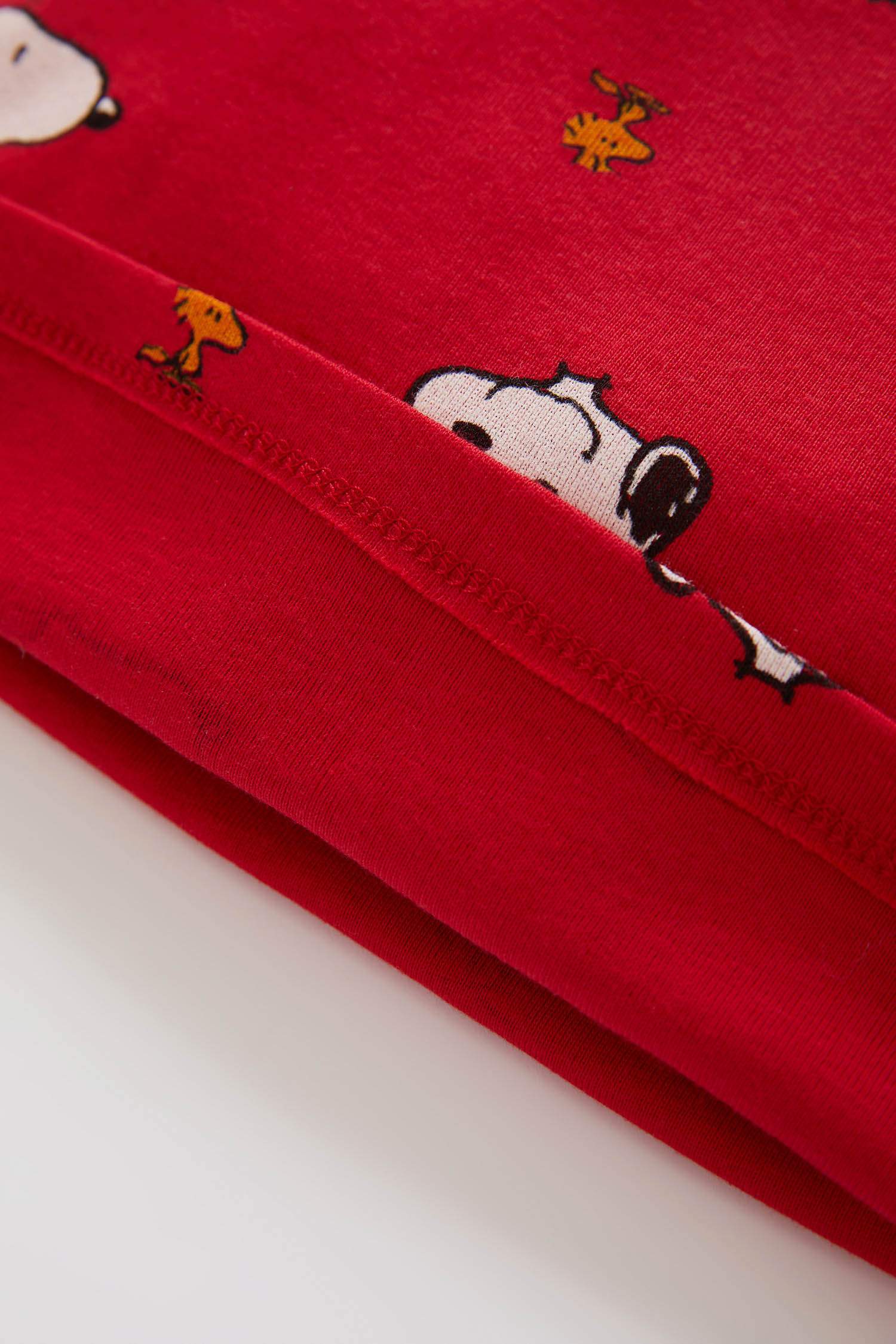 Erkek Bebek Snoopy Lisanslı Regular Fit Tekli Uzun Kollu Tişört