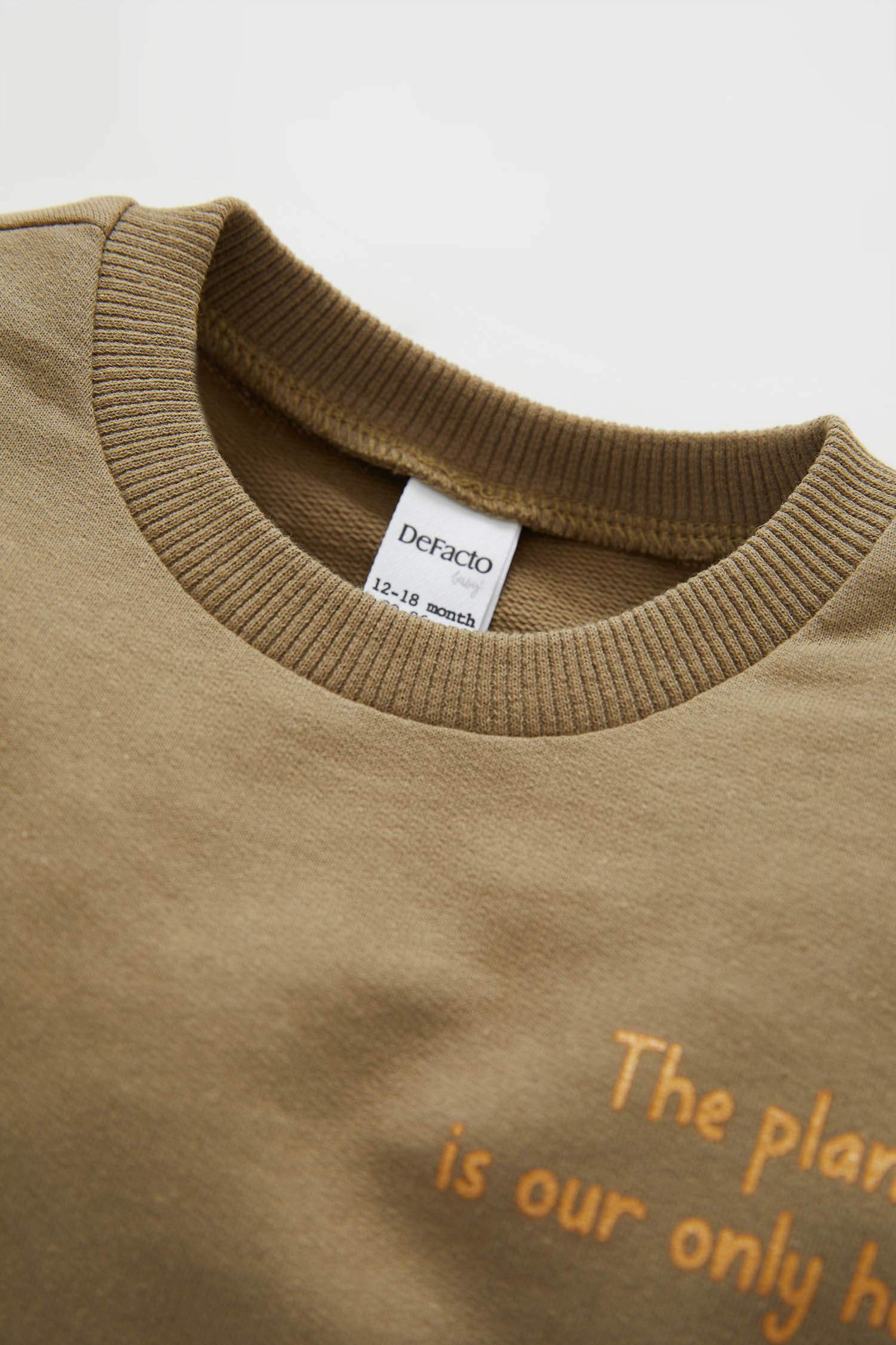 Erkek Bebek Regular Fit Baskılı Sweatshirt