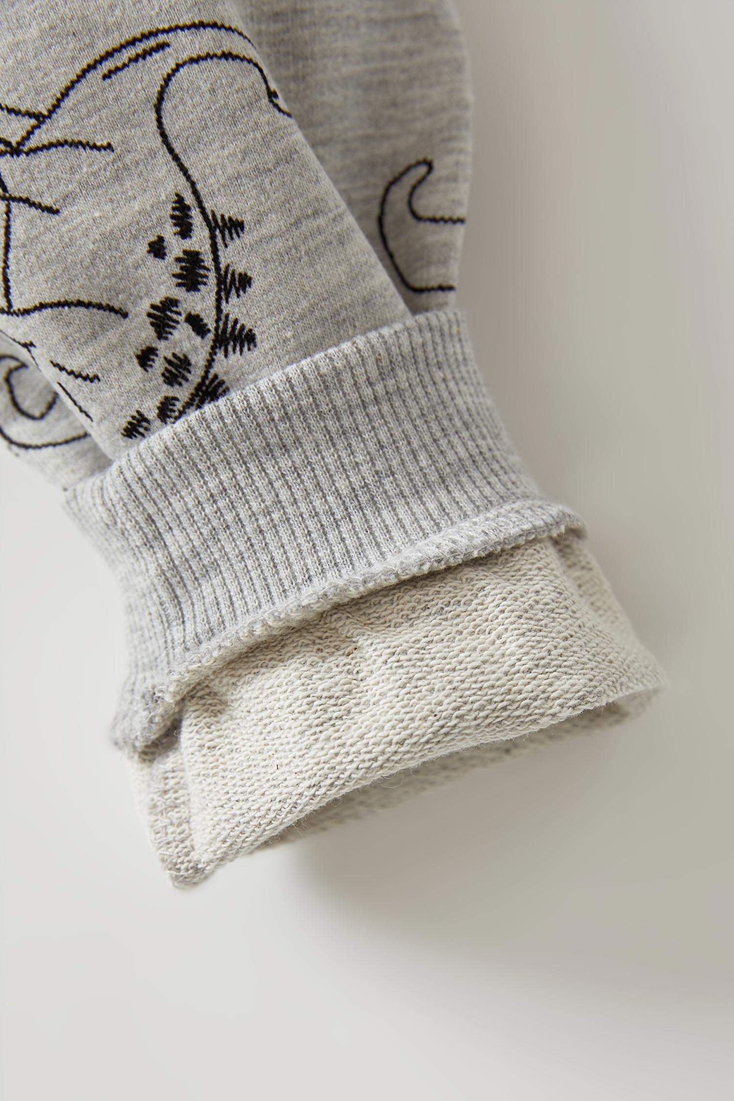 Erkek Bebek Desenli Bisiklet Yaka Sweatshirt