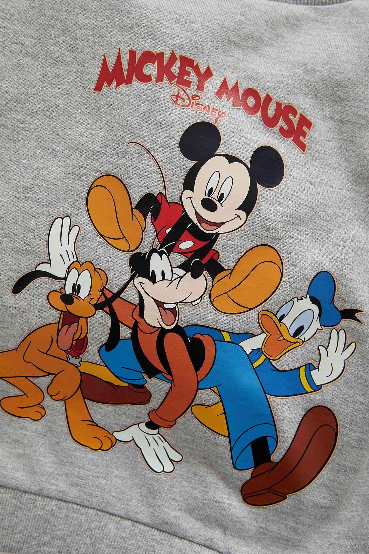 Erkek Bebek Mickey & Minnie Lisanslı Regular Fit Sweatshirt