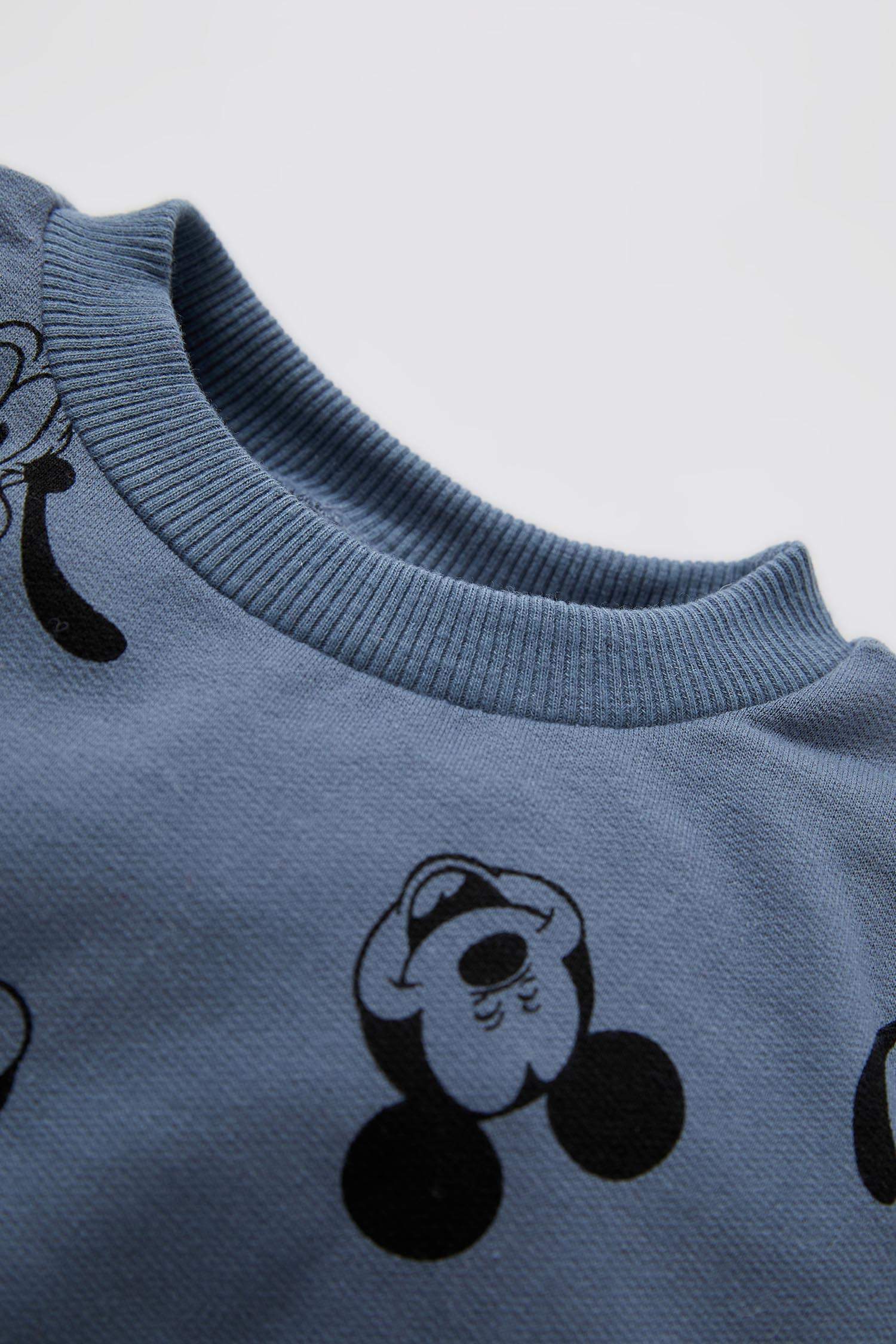 Erkek Bebek Mickey & Minnie Lisanslı Regular Fit Sweatshirt