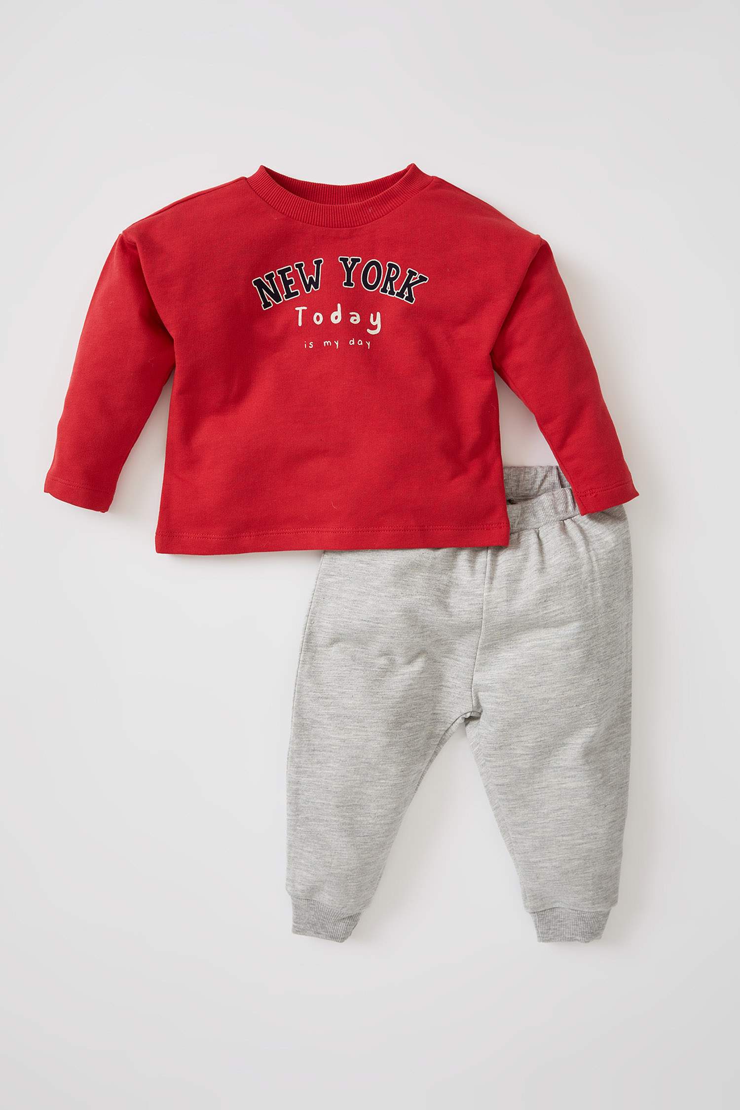 Erkek Bebek Regular Fit Baskılı Pamuklu 2'li Takım