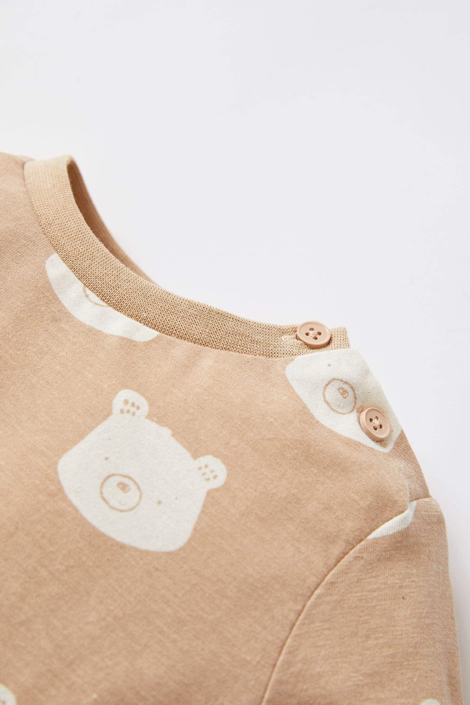 Erkek Bebek Desenli Uzun Kollu Pamuklu Pijama Takımı