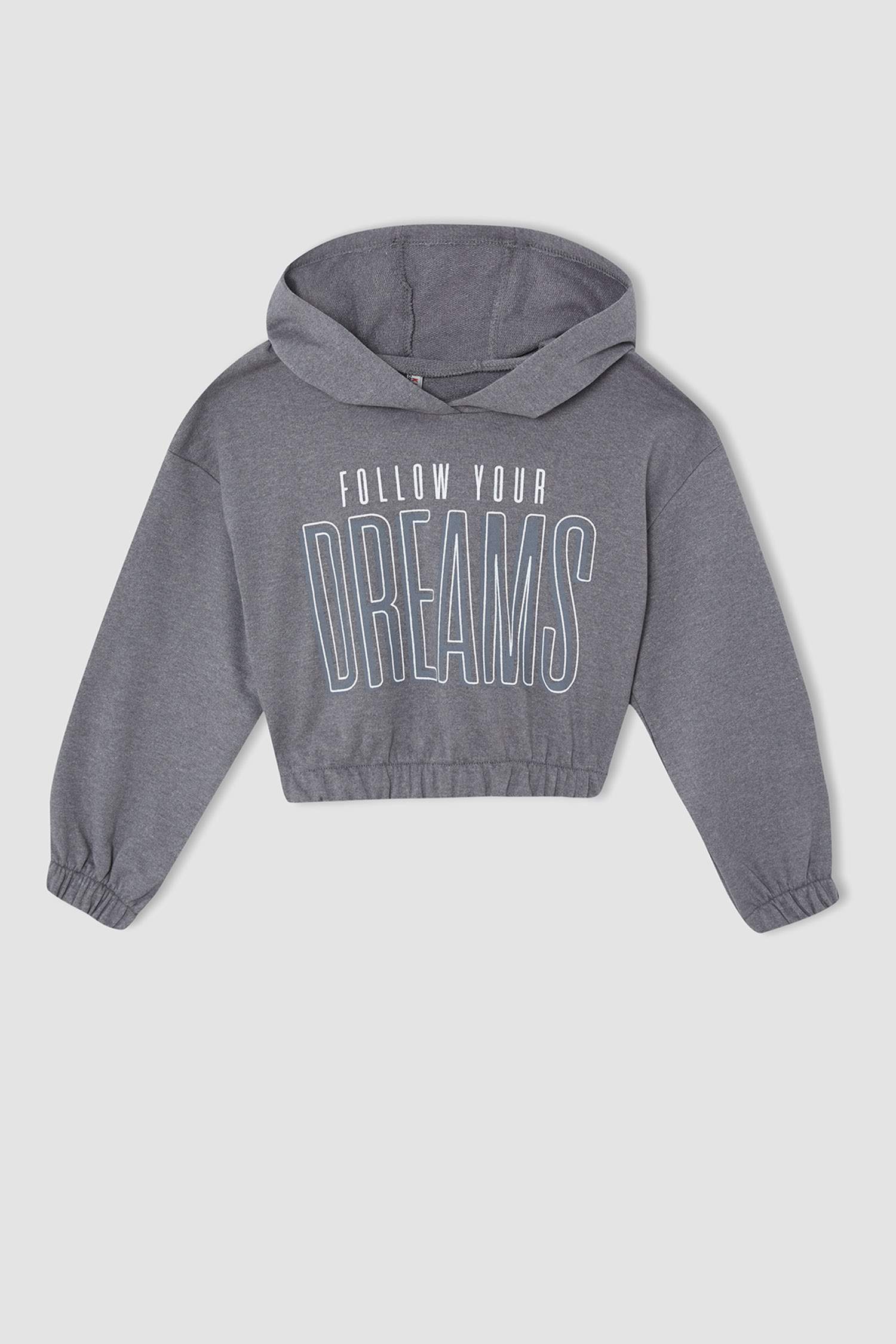 Kız Çocuk Regular Fit Kapüşonlu Baskılı 2'li Sweatshirt