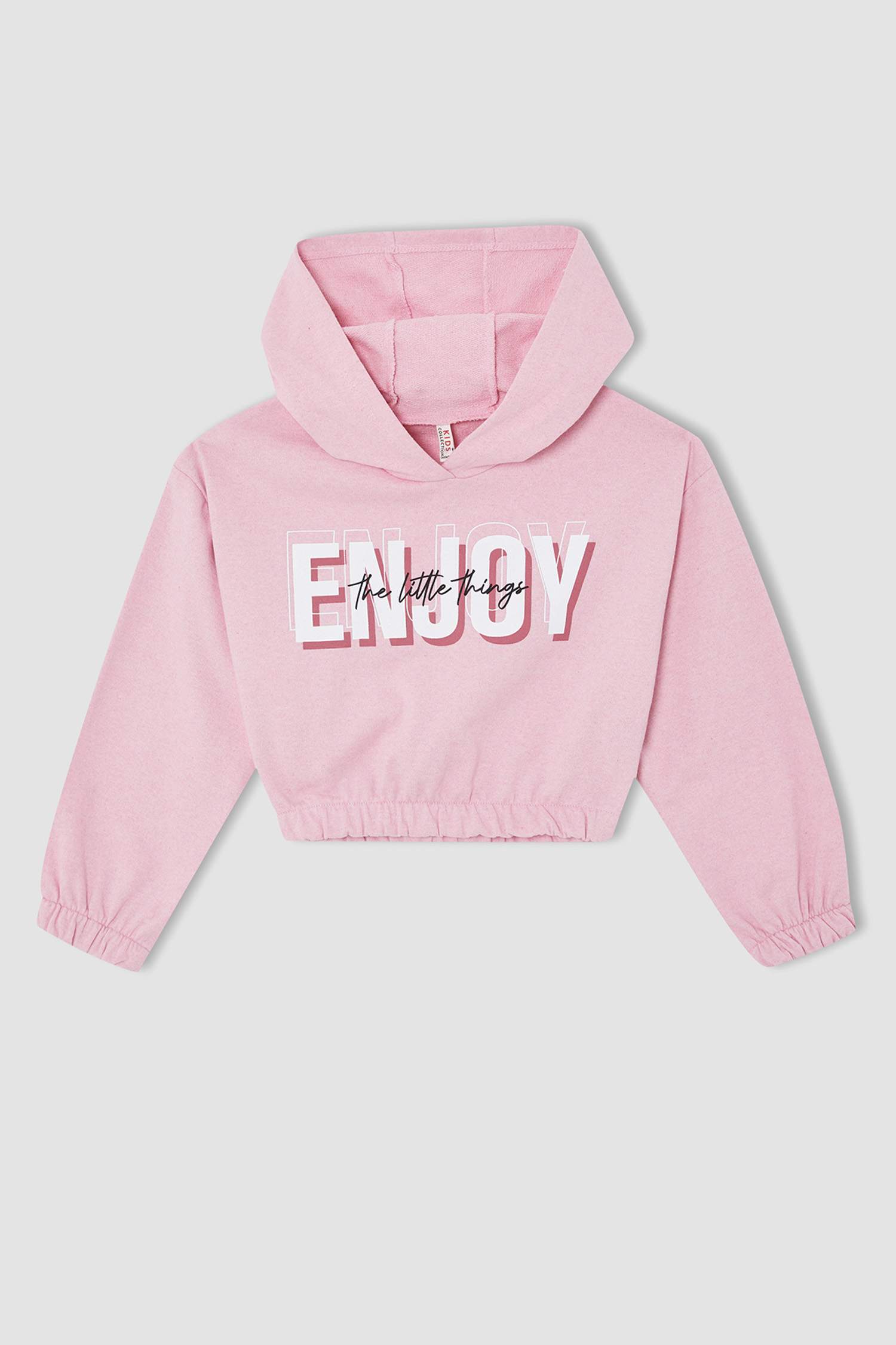 Kız Çocuk Regular Fit Kapüşonlu Baskılı 2'li Sweatshirt