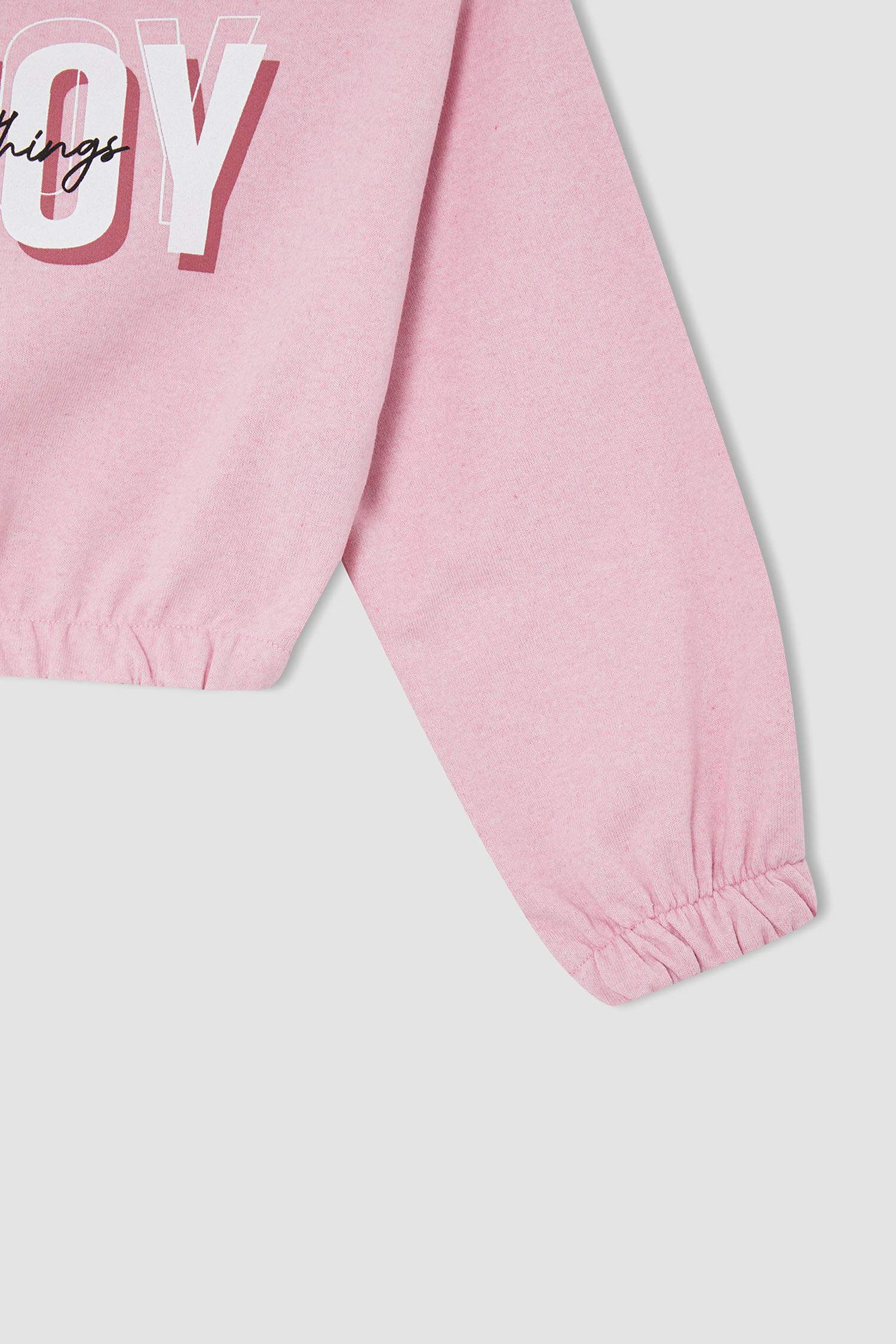 Kız Çocuk Regular Fit Kapüşonlu Baskılı 2'li Sweatshirt