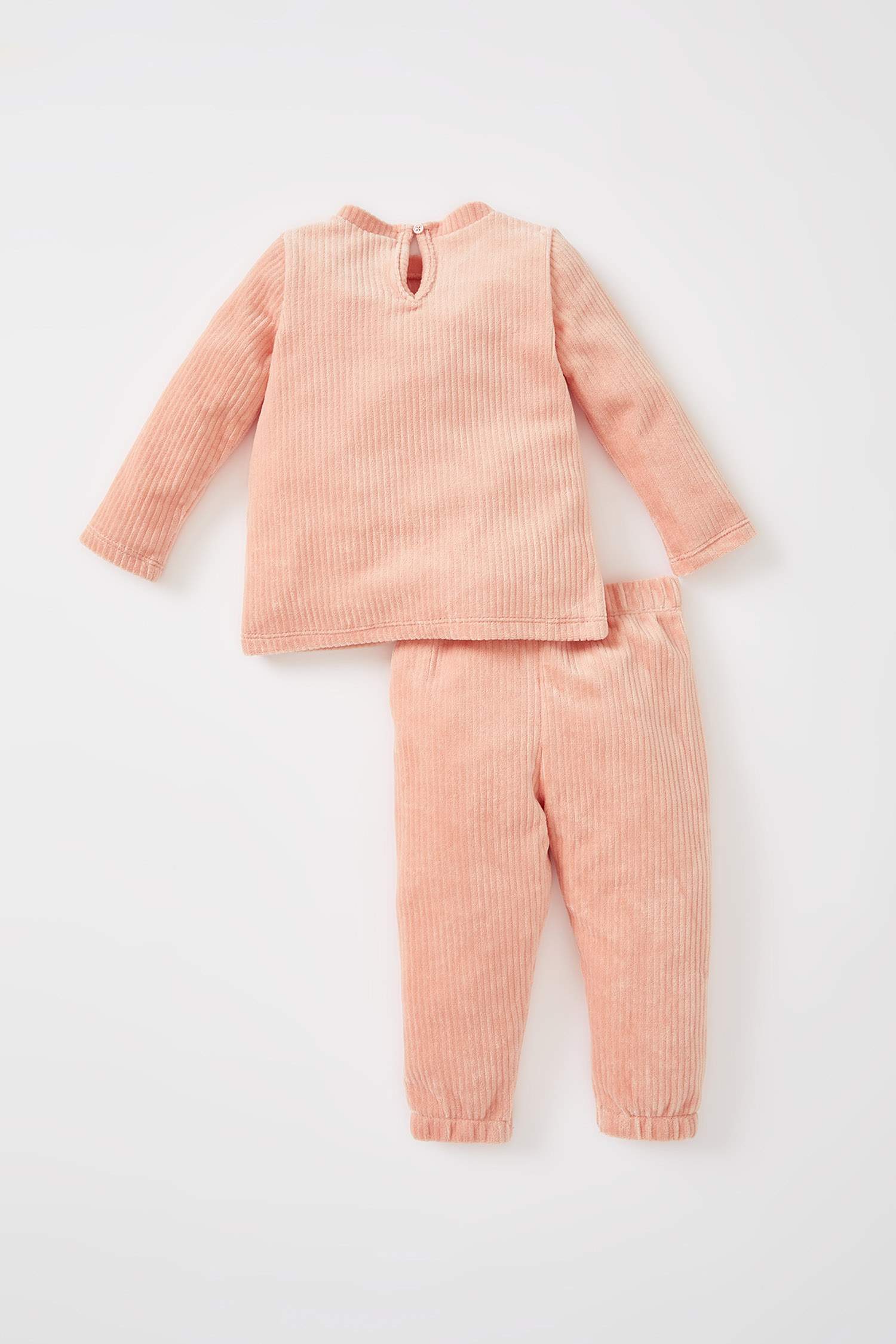 Kız Bebek Pamuklu Uzun Kollu Pijama Takım