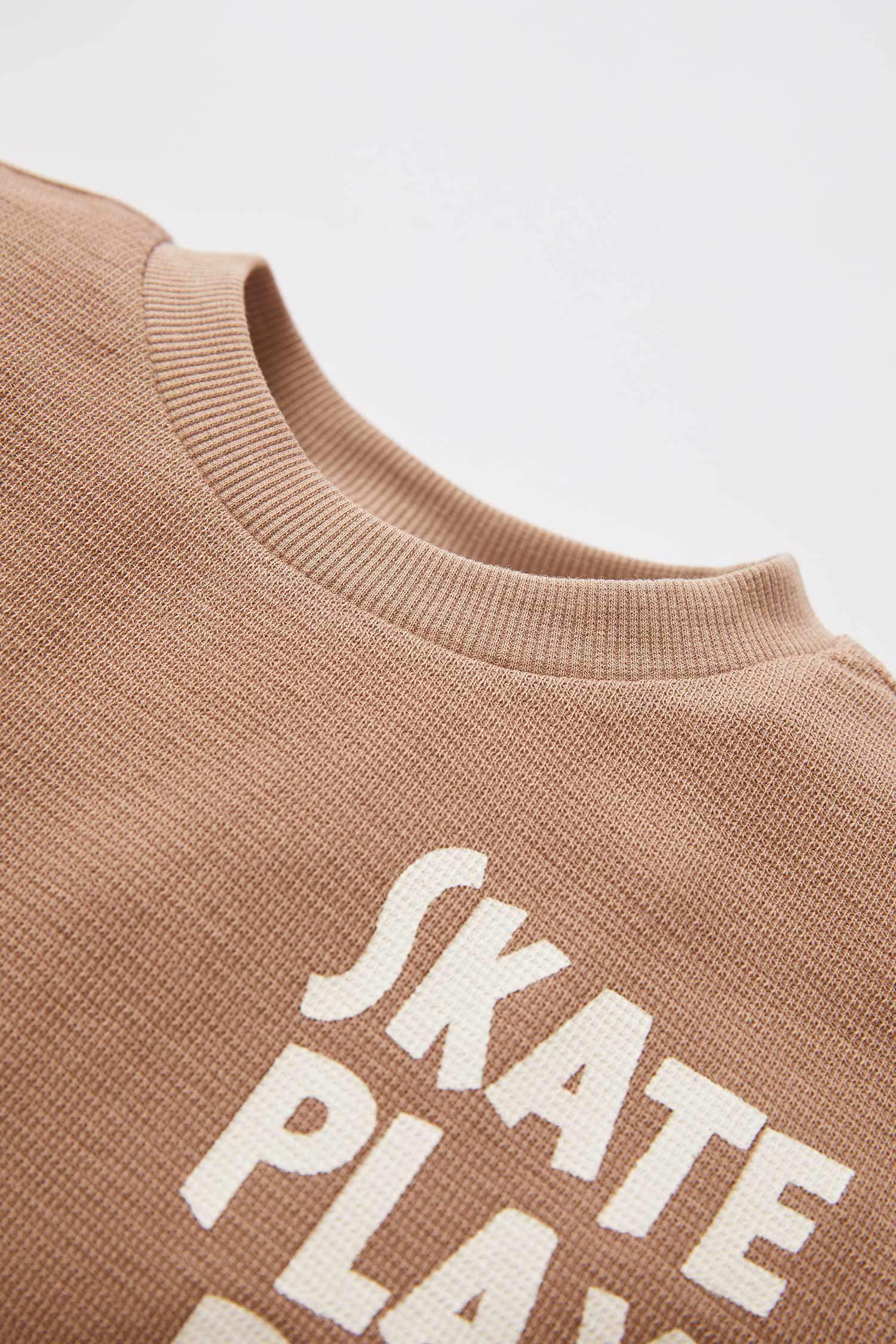 Erkek Bebek Regular Fit Baskılı Sweatshirt