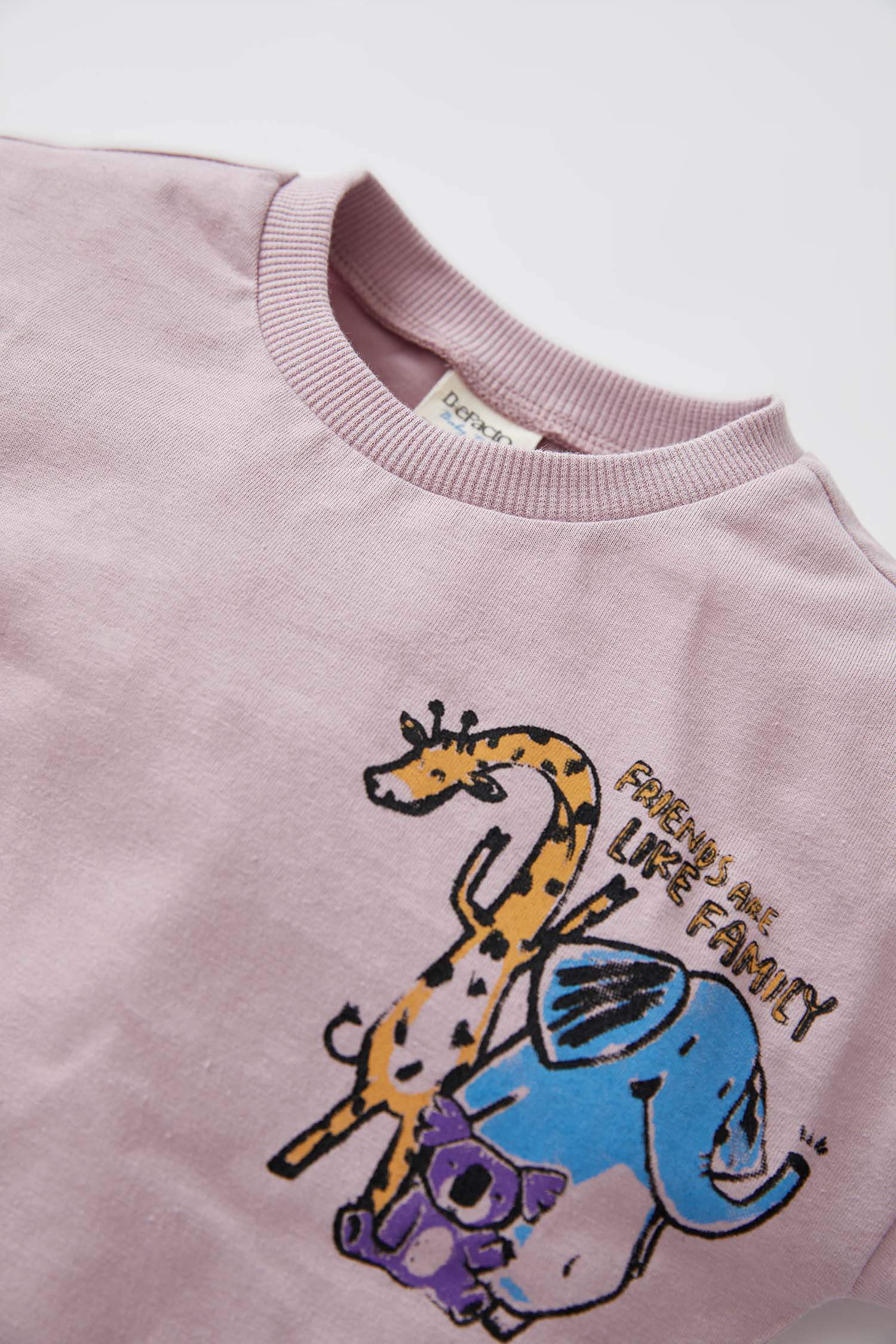 Erkek Bebek Regular Fit Baskılı Uzun Kollu Tişört