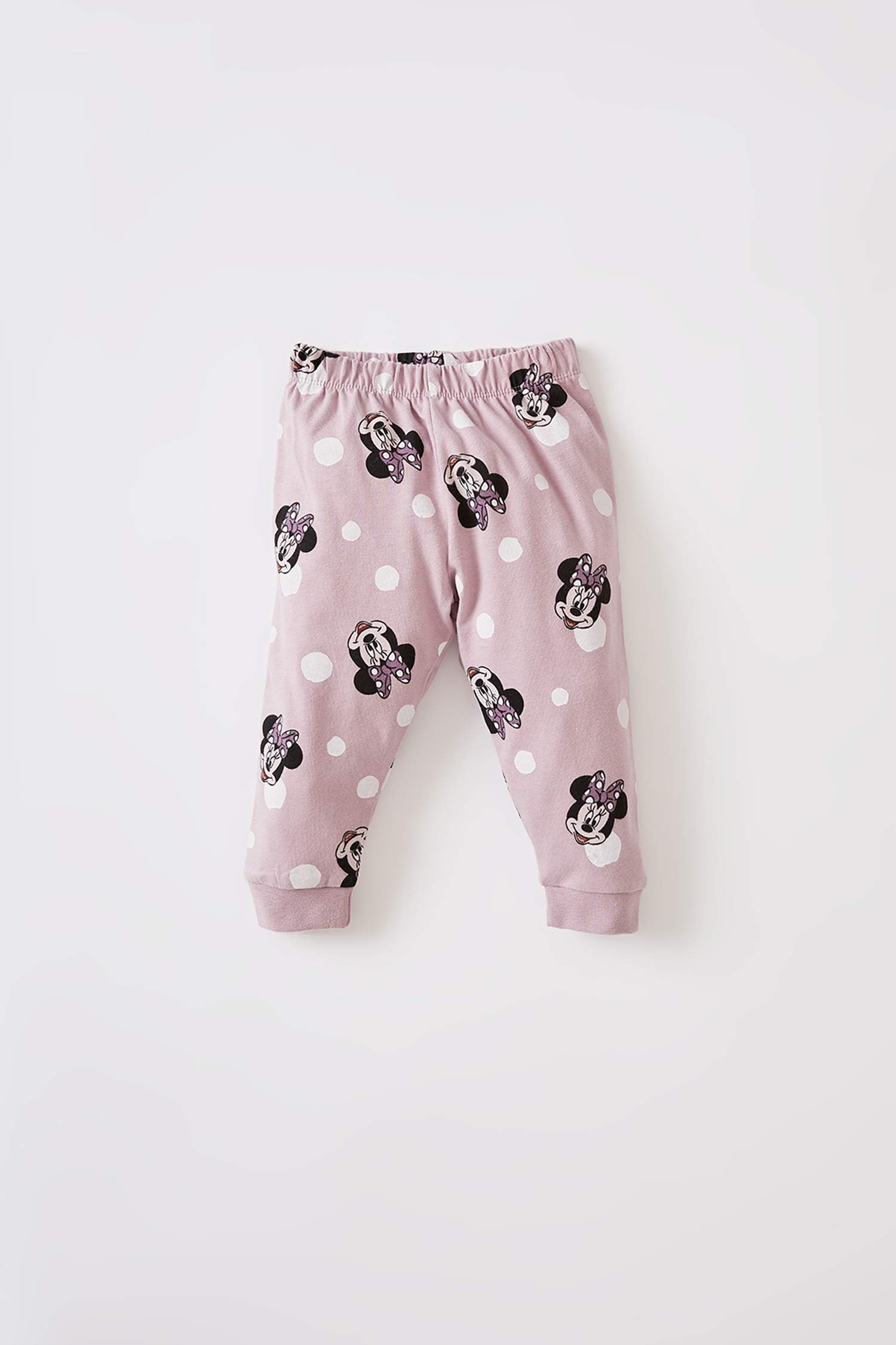 Kız Bebek Minnie Mouse Lisanslı Uzun Kollu Pamuklu Pijama Takımı