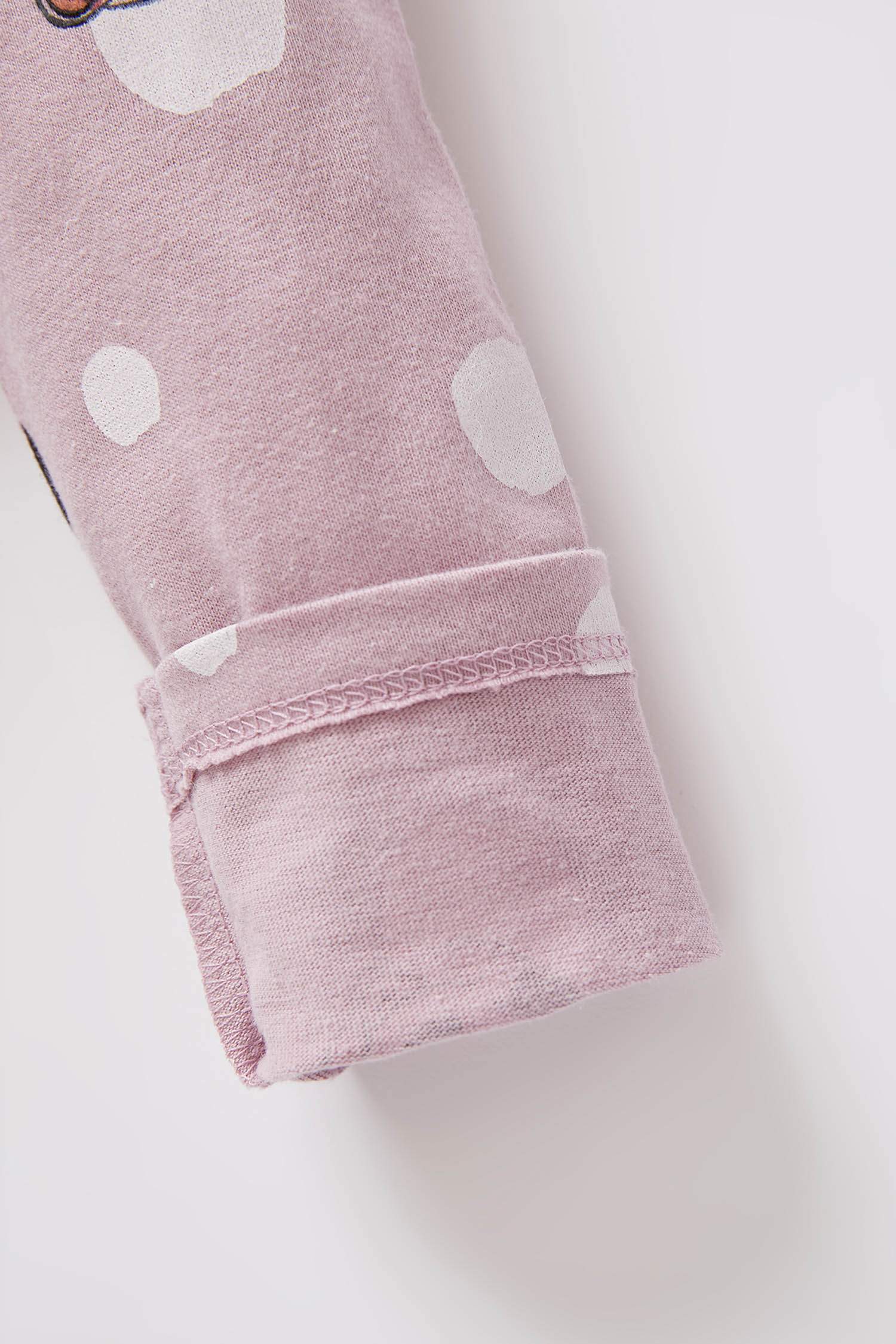 Kız Bebek Minnie Mouse Lisanslı Uzun Kollu Pamuklu Pijama Takımı