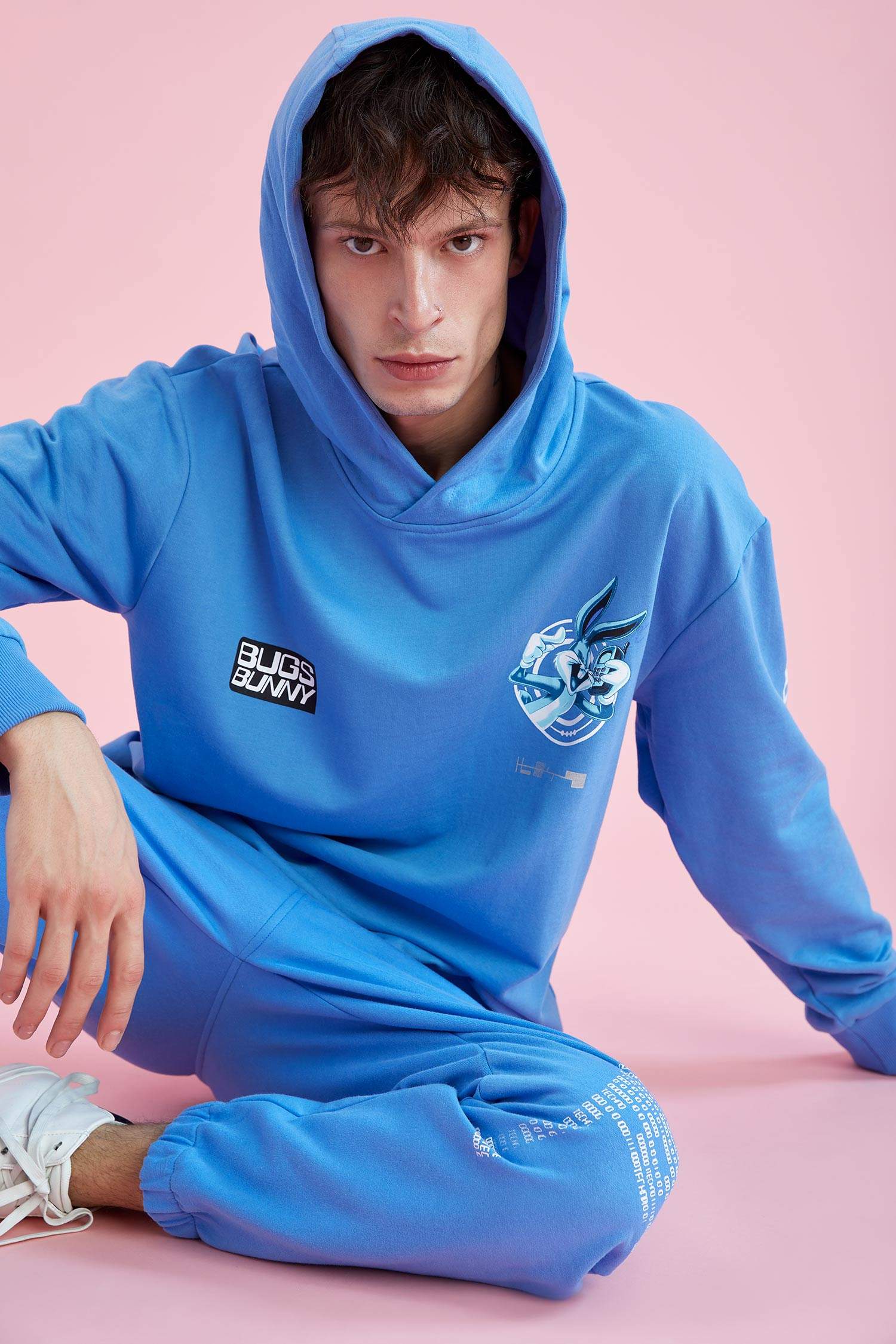 Coool Looney Tunes Lisanslı Oversize Fit Kapüşonlu Uzun Kollu Sweatshirt
