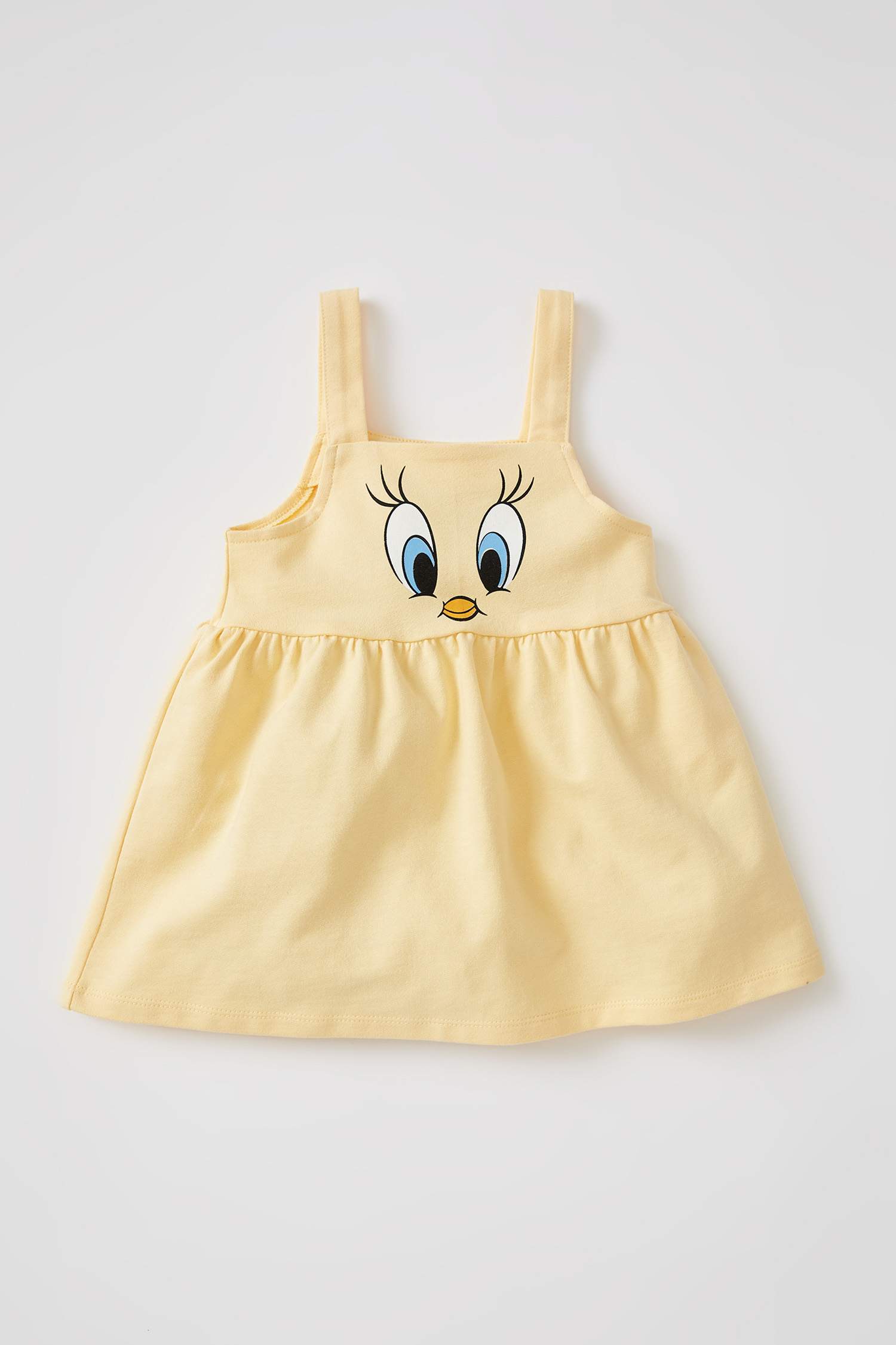 Kız Bebek Looney Tunes Lisanslı Askılı Pamuklu Elbise