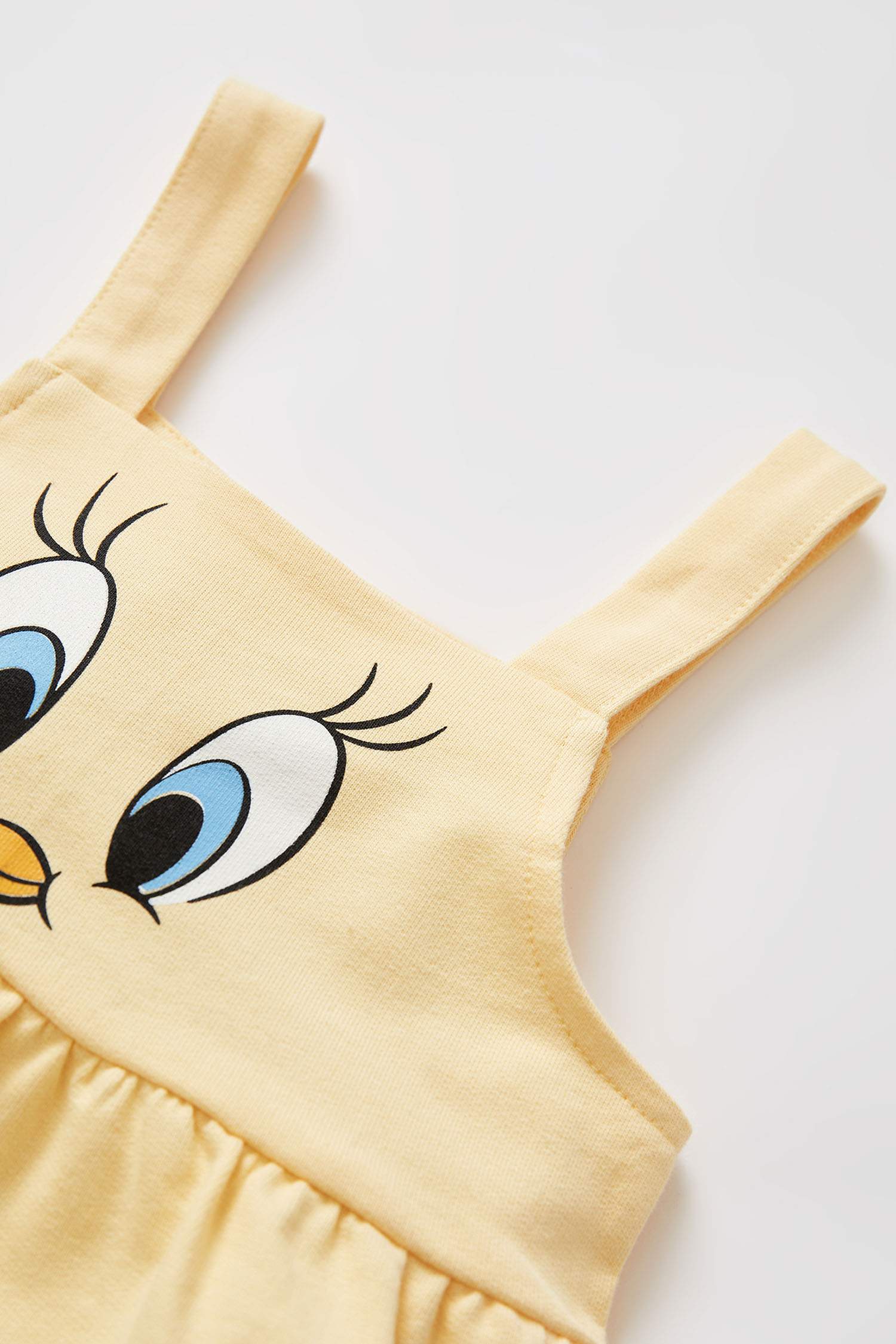 Kız Bebek Looney Tunes Lisanslı Askılı Pamuklu Elbise