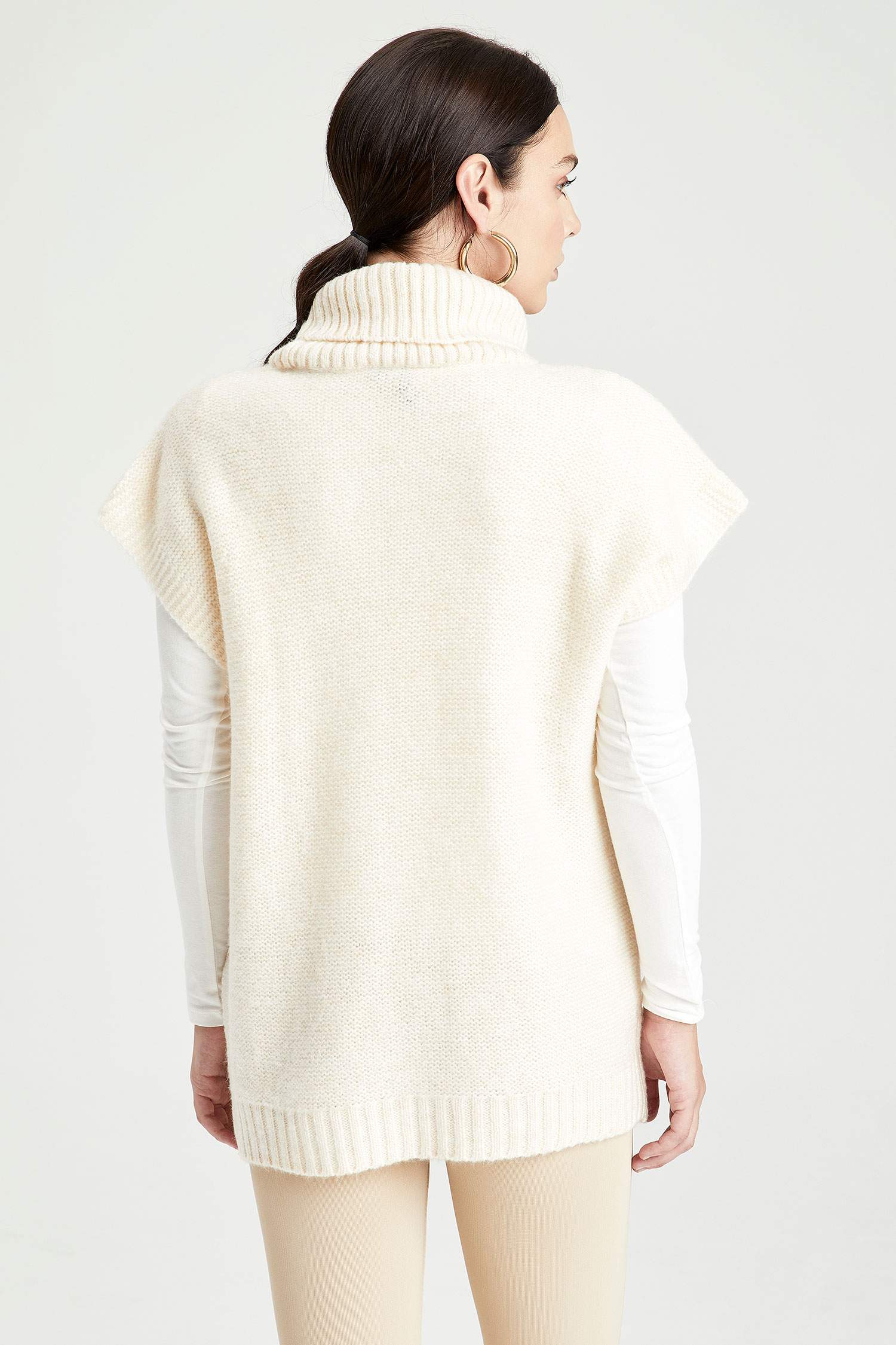 Regular Fit Yarım Balıkçı Yaka Triko Tunik Süveter