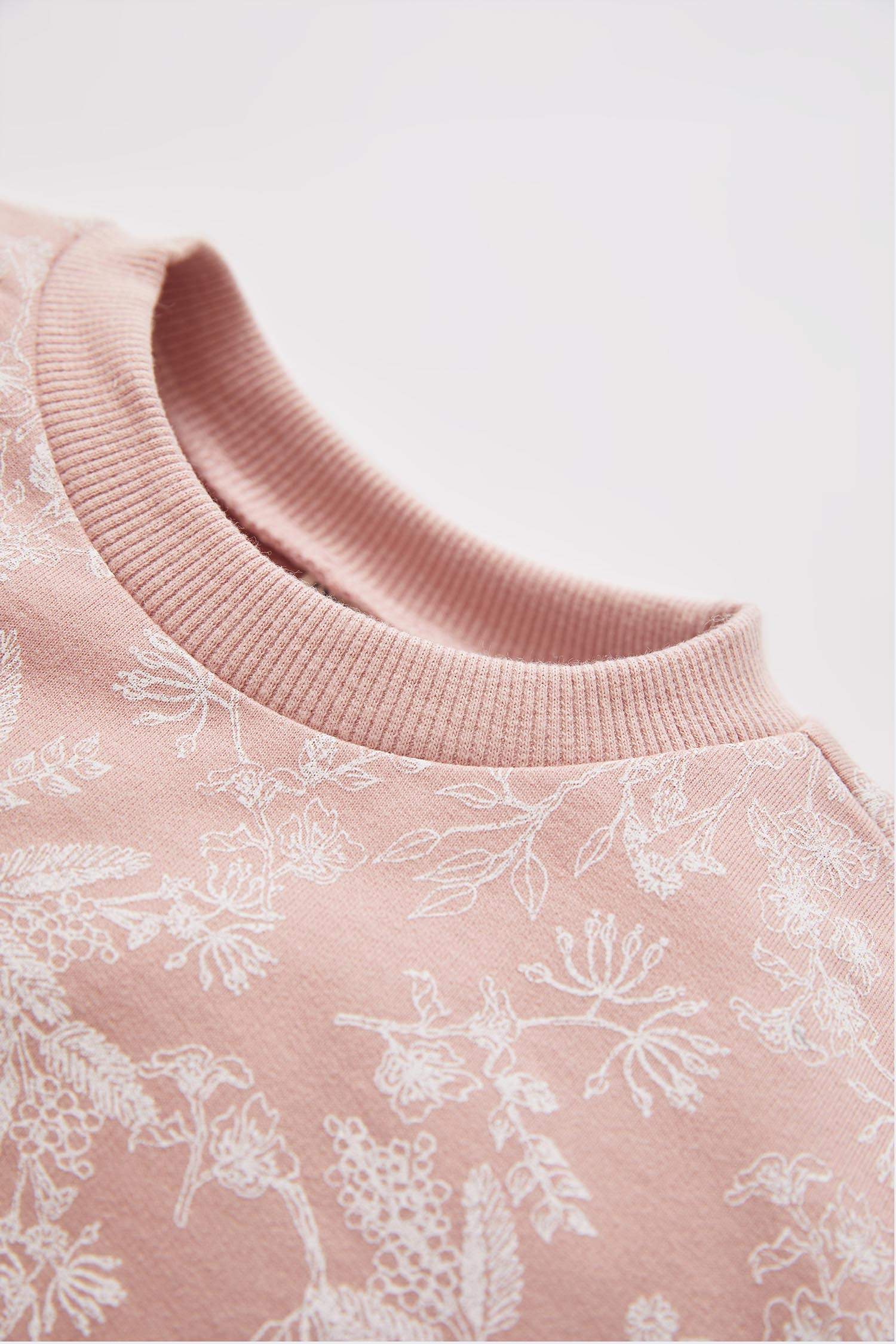 Kız Bebek Regular Fit Desenli Organik Pamuklu Sweatshirt
