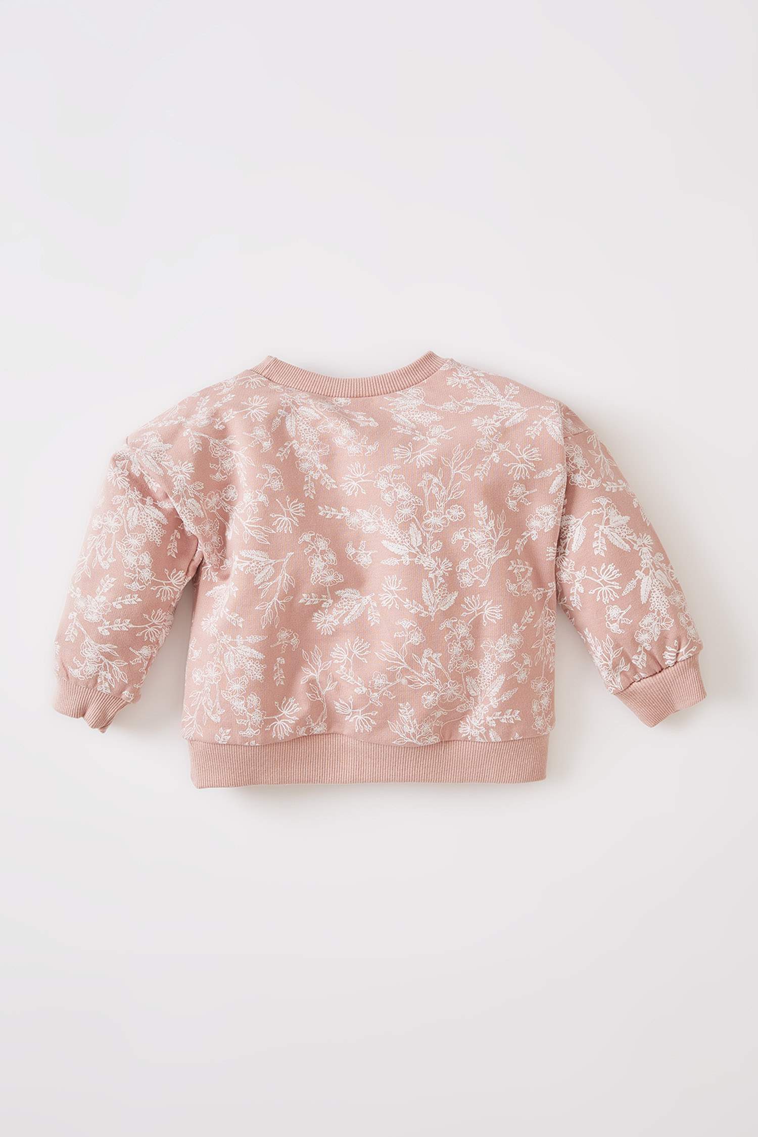 Kız Bebek Regular Fit Desenli Organik Pamuklu Sweatshirt