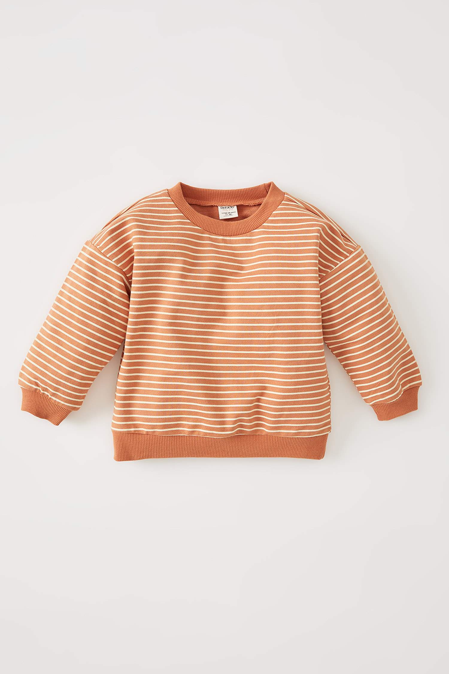 Kız Bebek Regular Fit Çizgili Sweatshirt