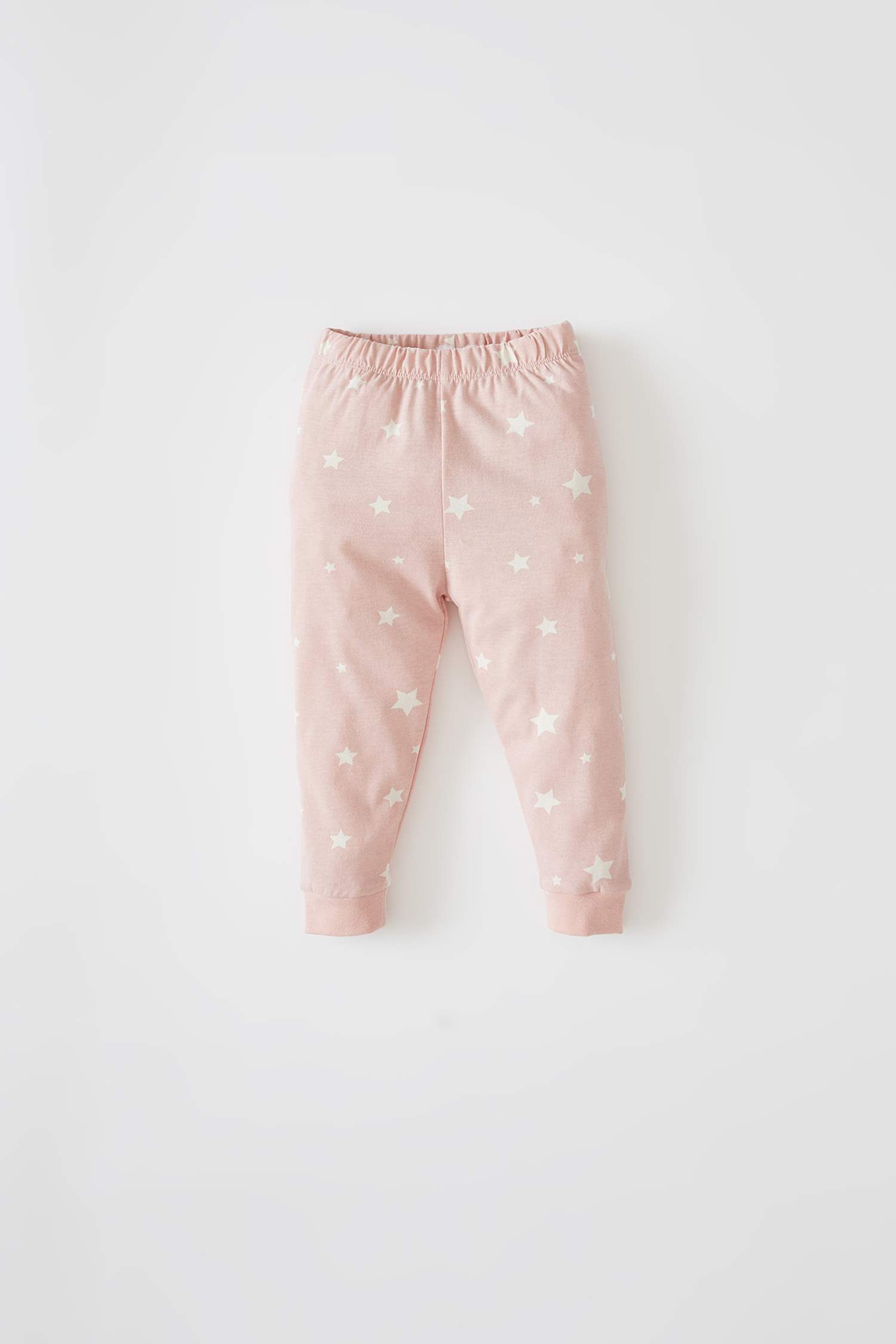 Kız Bebek Yıldız Desenli Uzun Kollu Pijama Takımı