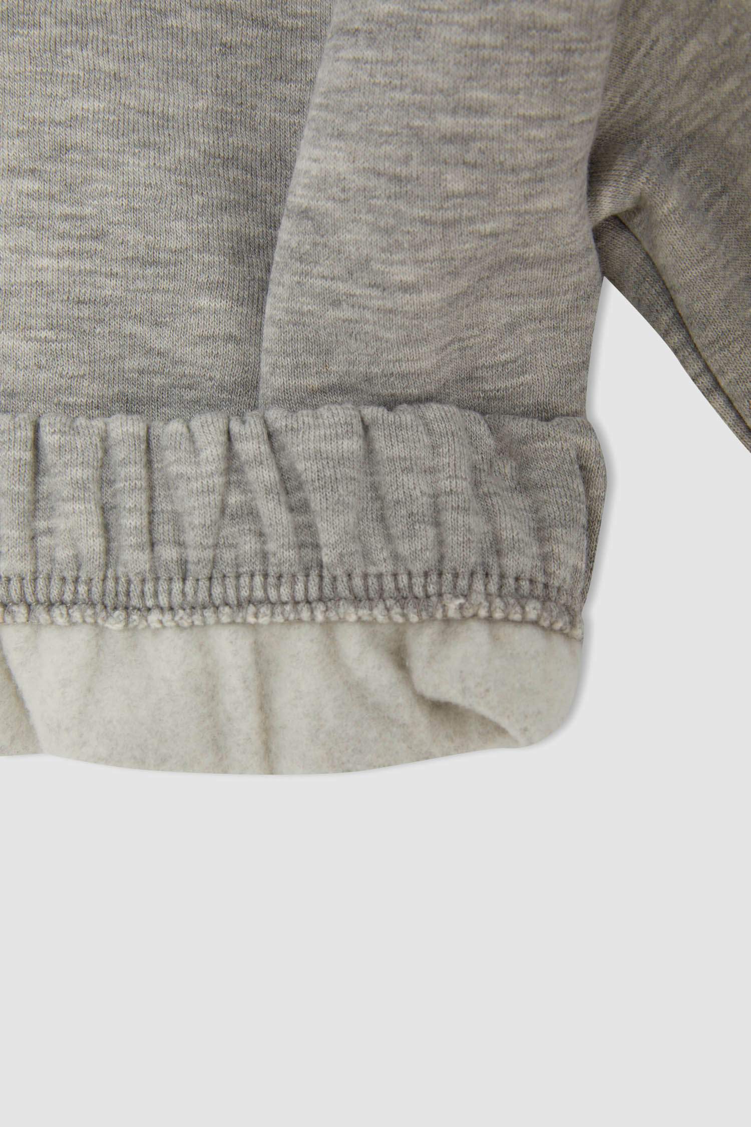 Kız Çocuk Crop Kapüşonlu Göğüs Cepli İçi Yumuşak Tüylü Sweatshirt