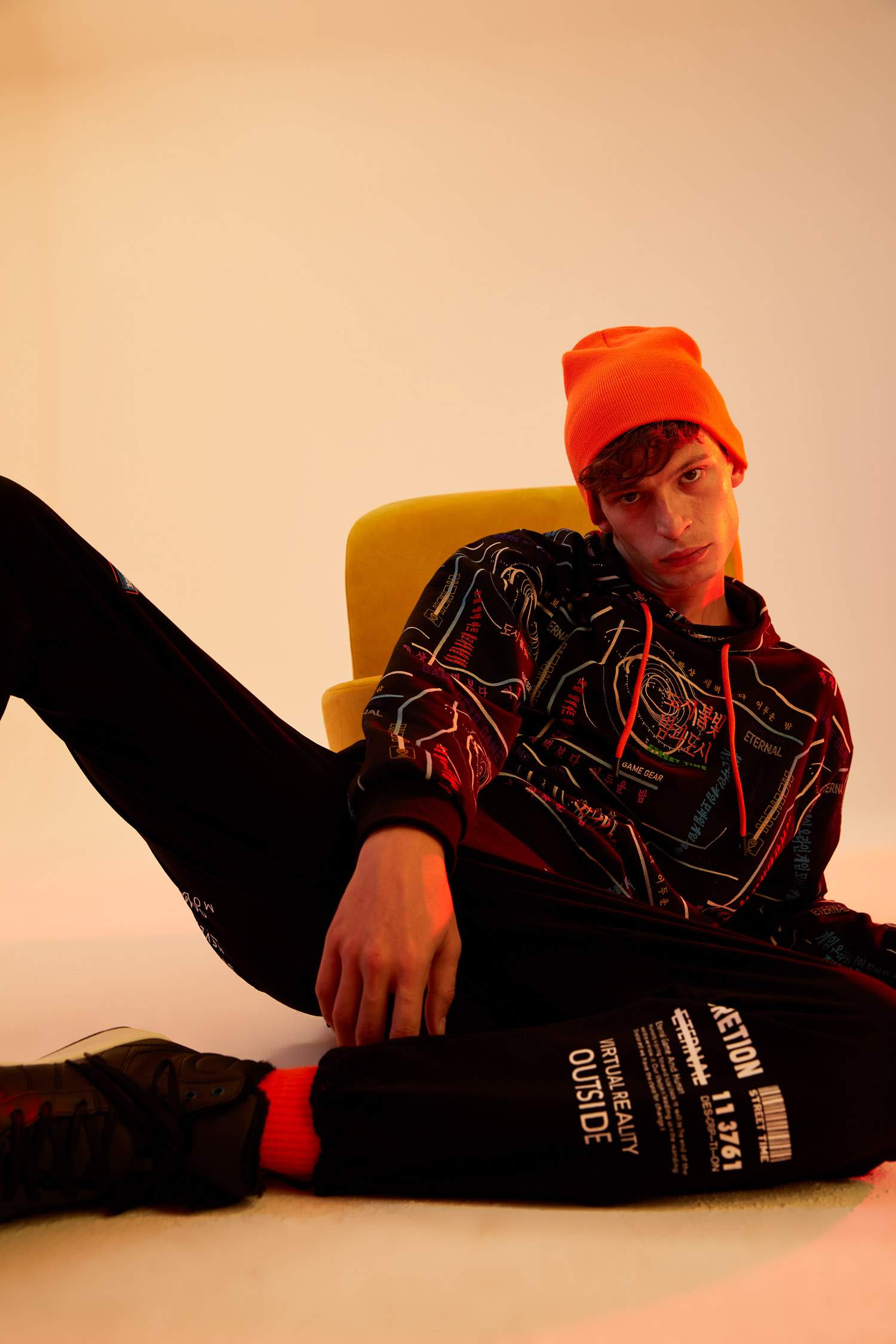 Oversize Fit Baskılı Pamuklu Jogger Eşofman Altı