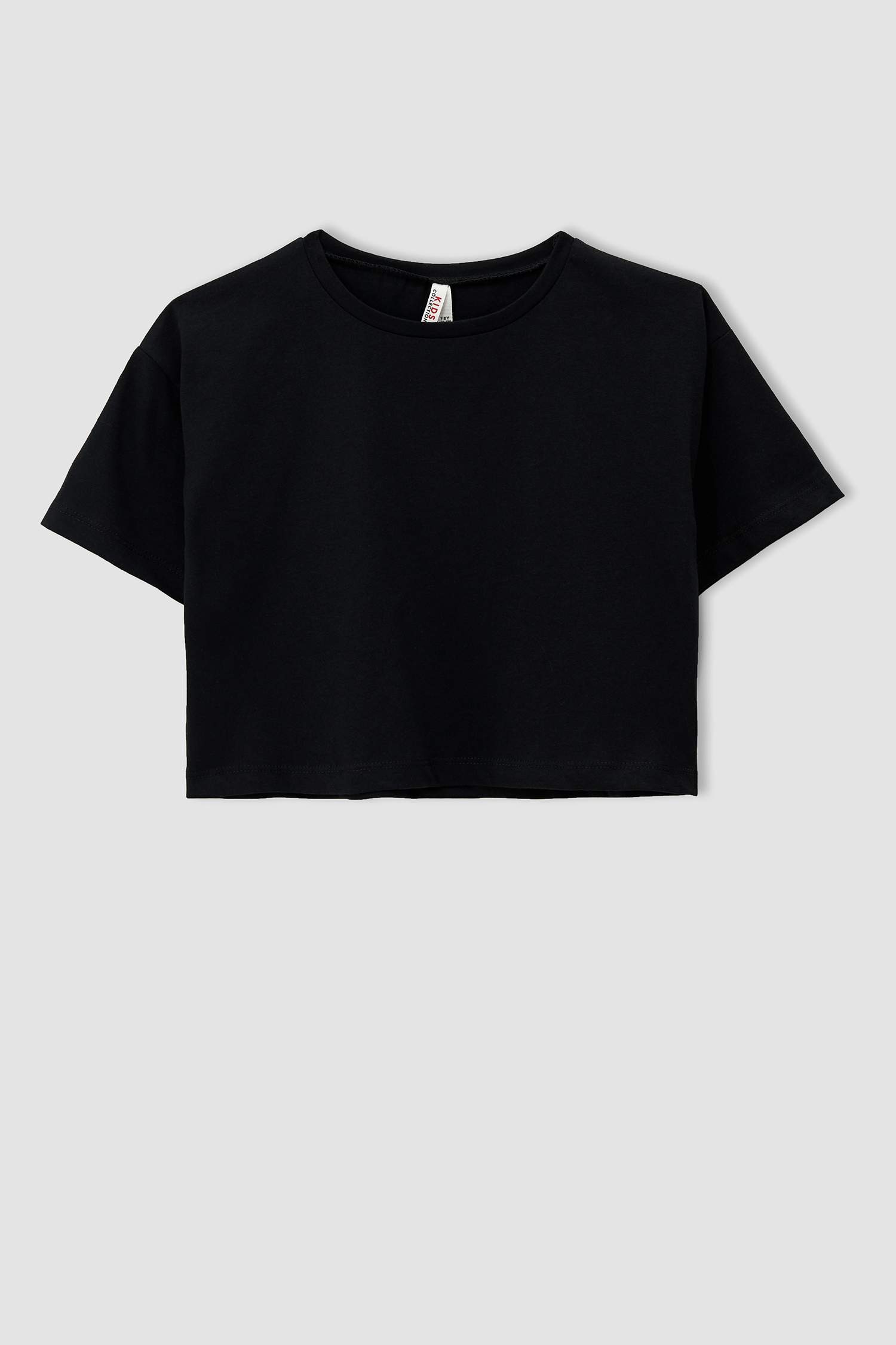 Kız Çocuk Regular Fit Kısa Kollu Crop 2'li Tişört