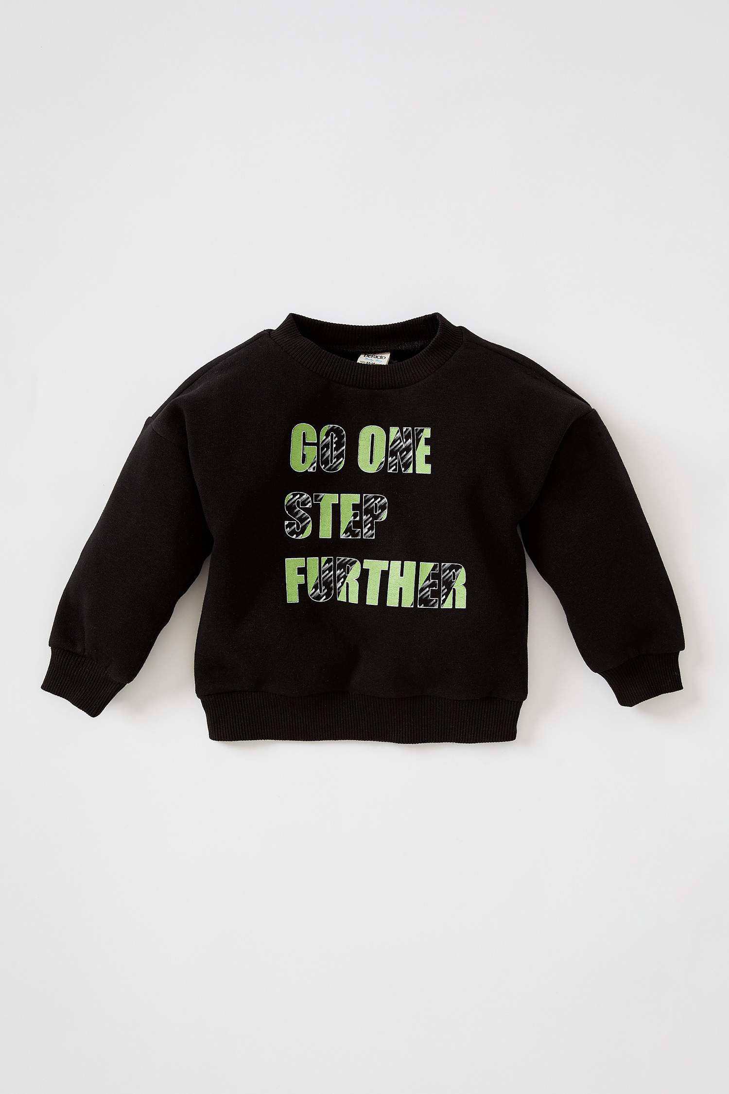 Erkek Bebek Regular Fit Bisiklet Yaka Baskılı Sweatshirt