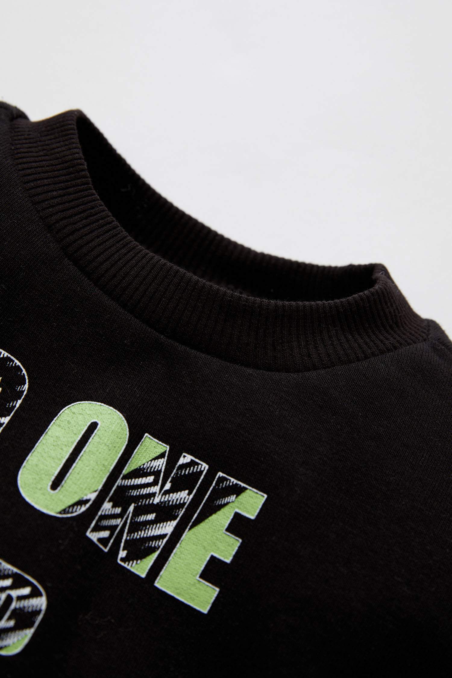 Erkek Bebek Regular Fit Bisiklet Yaka Baskılı Sweatshirt