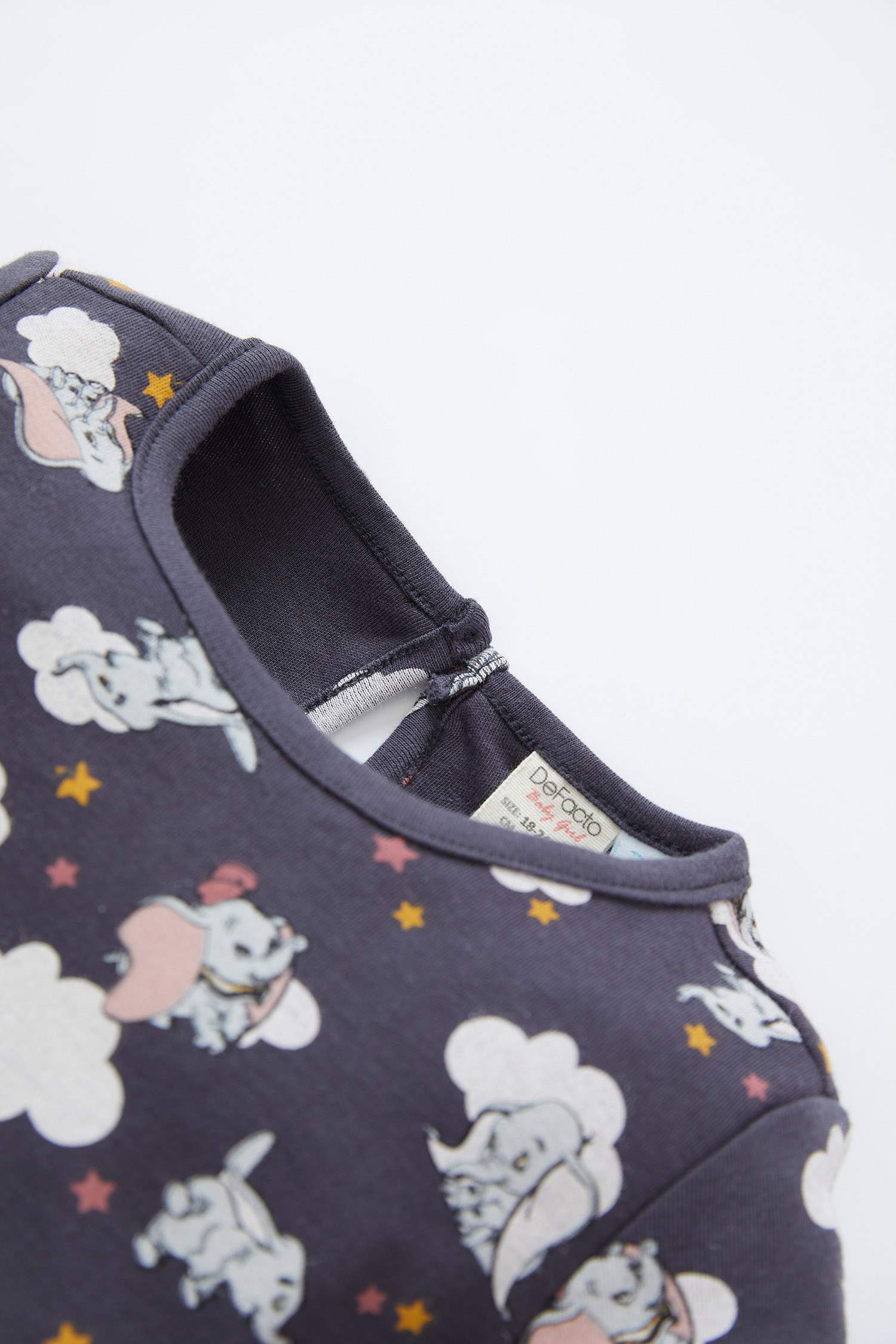 Kız Bebek Dumbo Lisanslı Uzun Kollu Pamuklu Pijama Takım