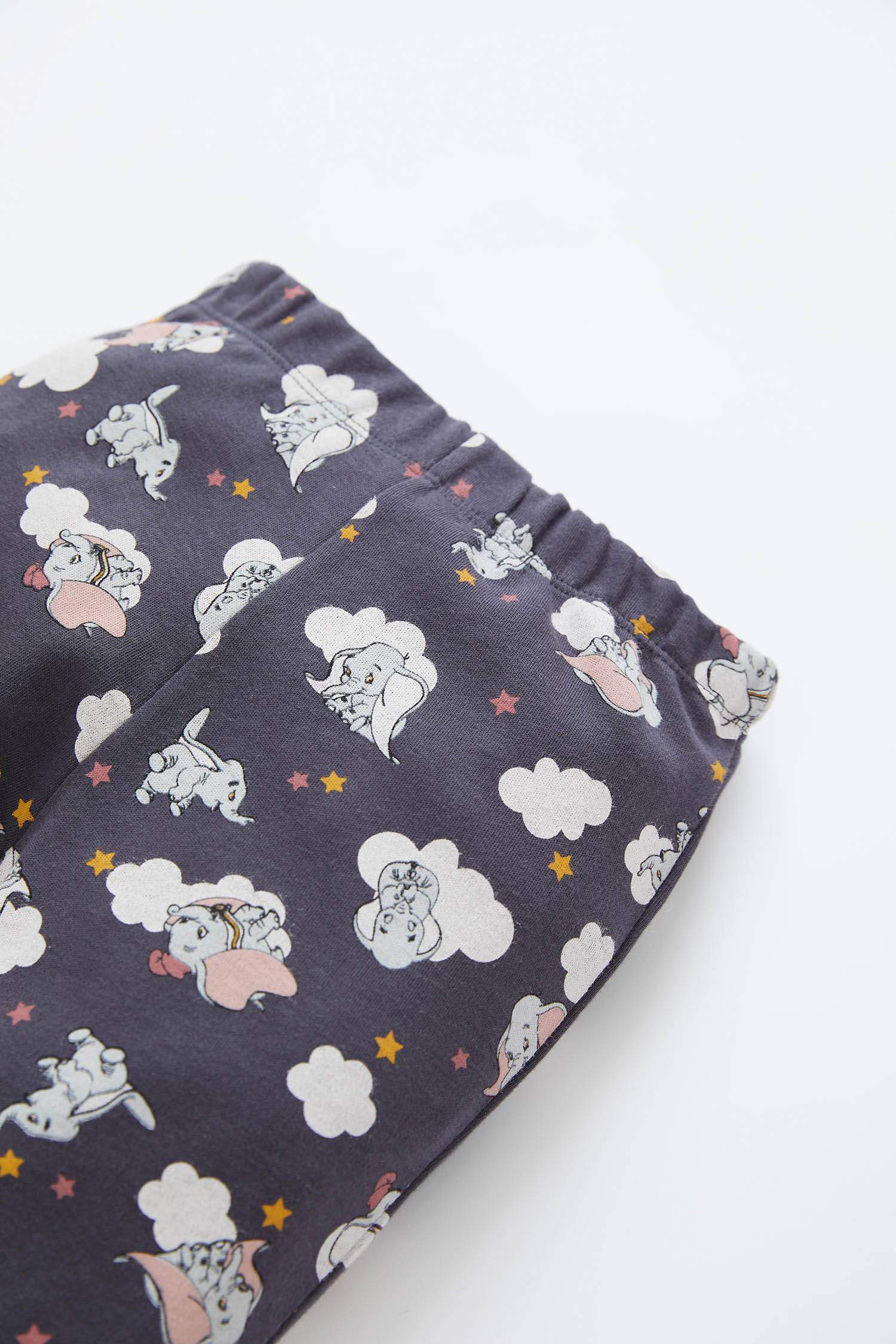 Kız Bebek Dumbo Lisanslı Uzun Kollu Pamuklu Pijama Takım