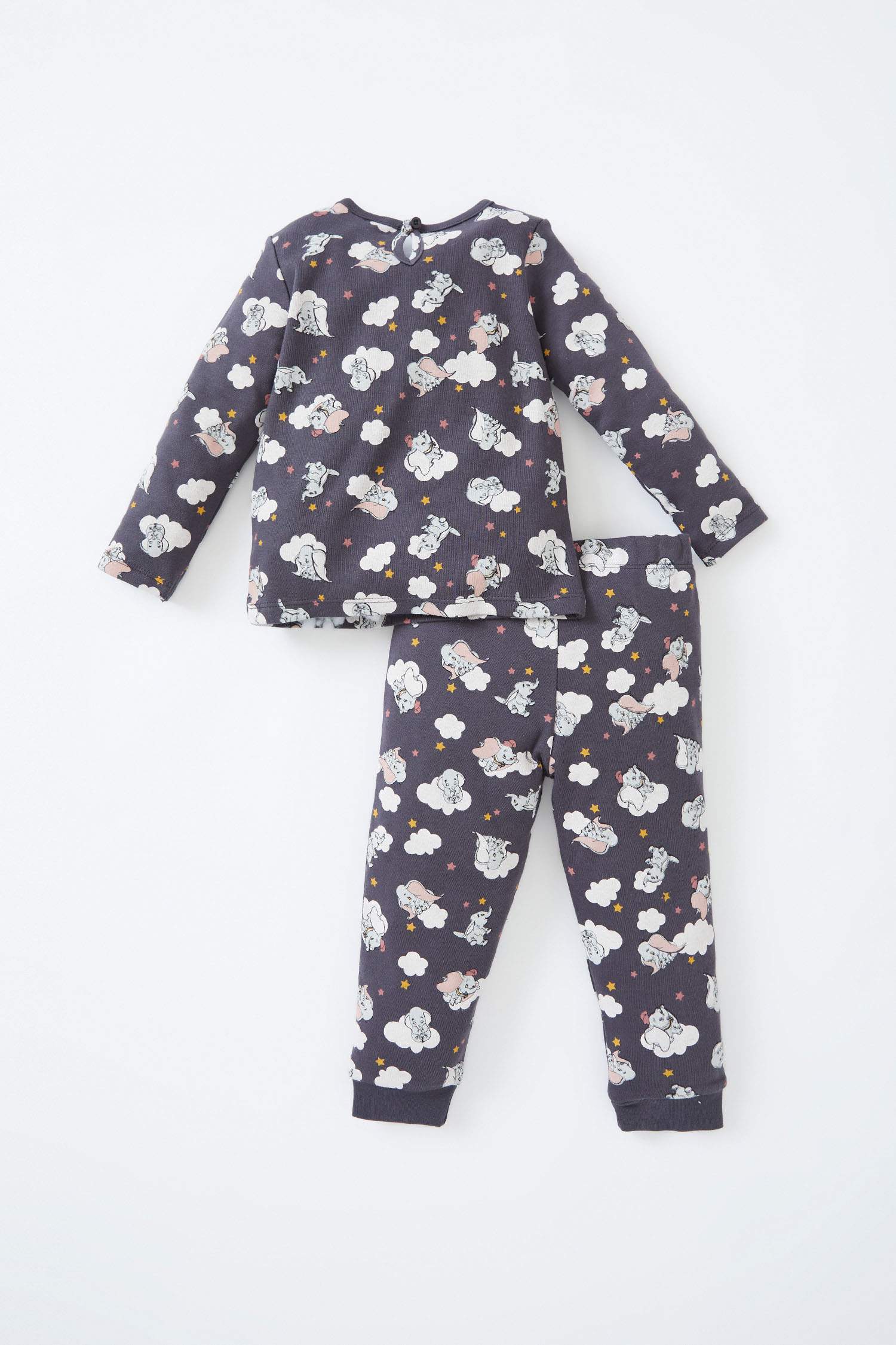 Kız Bebek Dumbo Lisanslı Uzun Kollu Pamuklu Pijama Takım