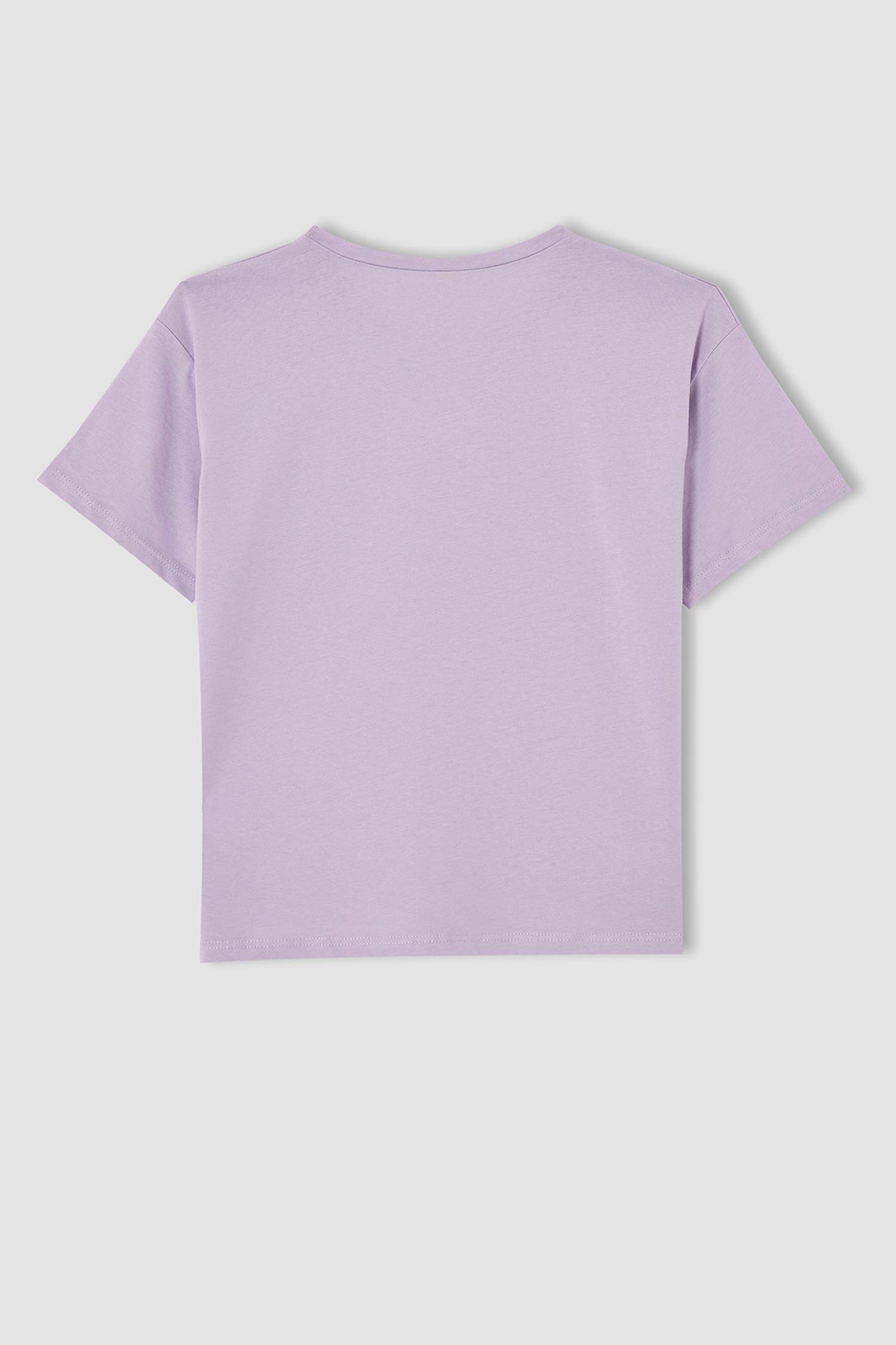 Kız Çocuk Relax Fit Slogan Baskılı Kısa Kollu Tişört