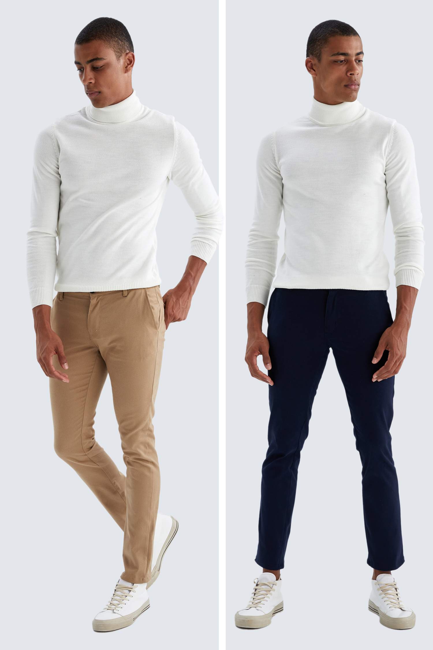 Slim Fit Basic 2'li Chino Pantolon