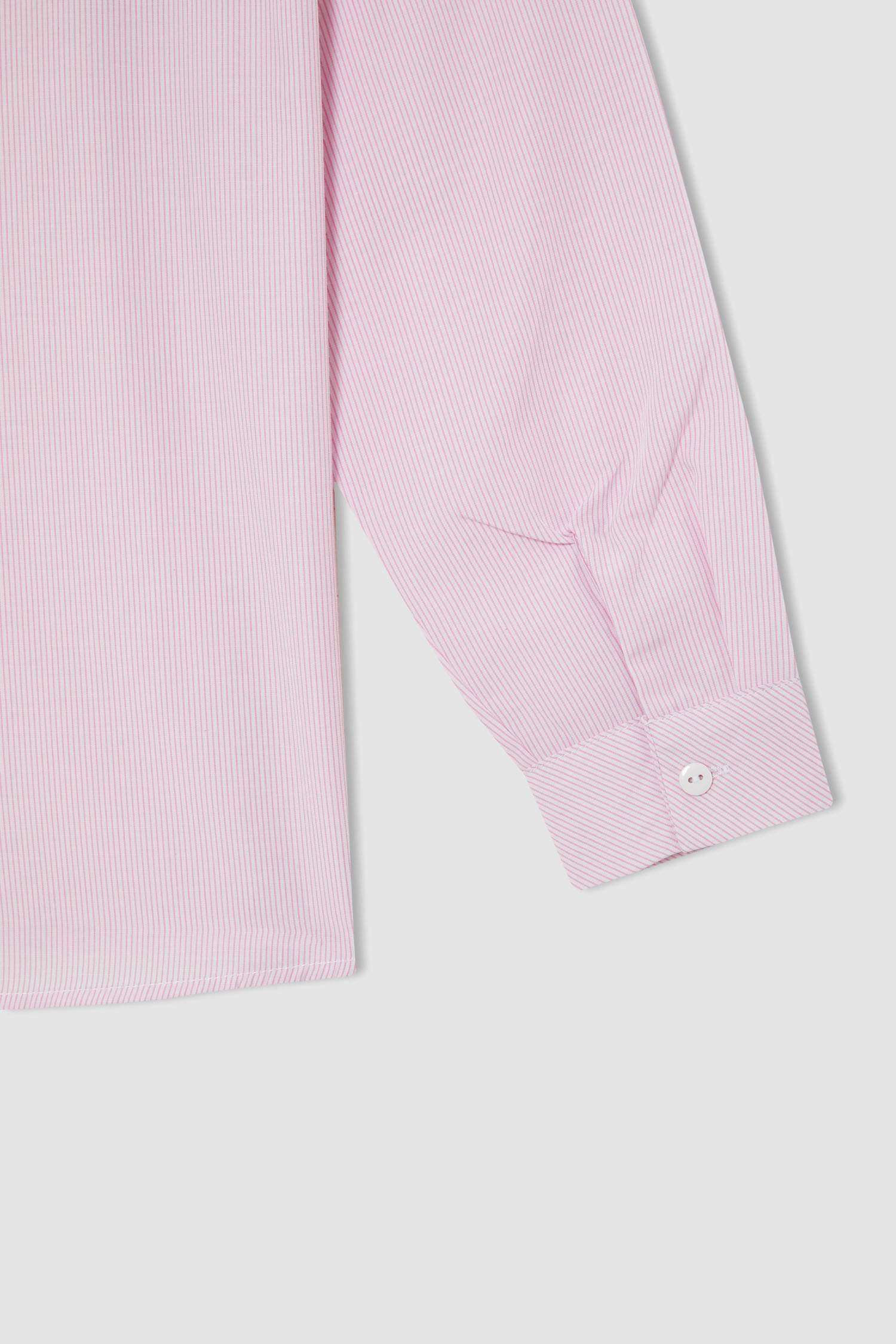 Kız Çocuk Relax Fit Basic Uzun Kollu Poplin Gömlek