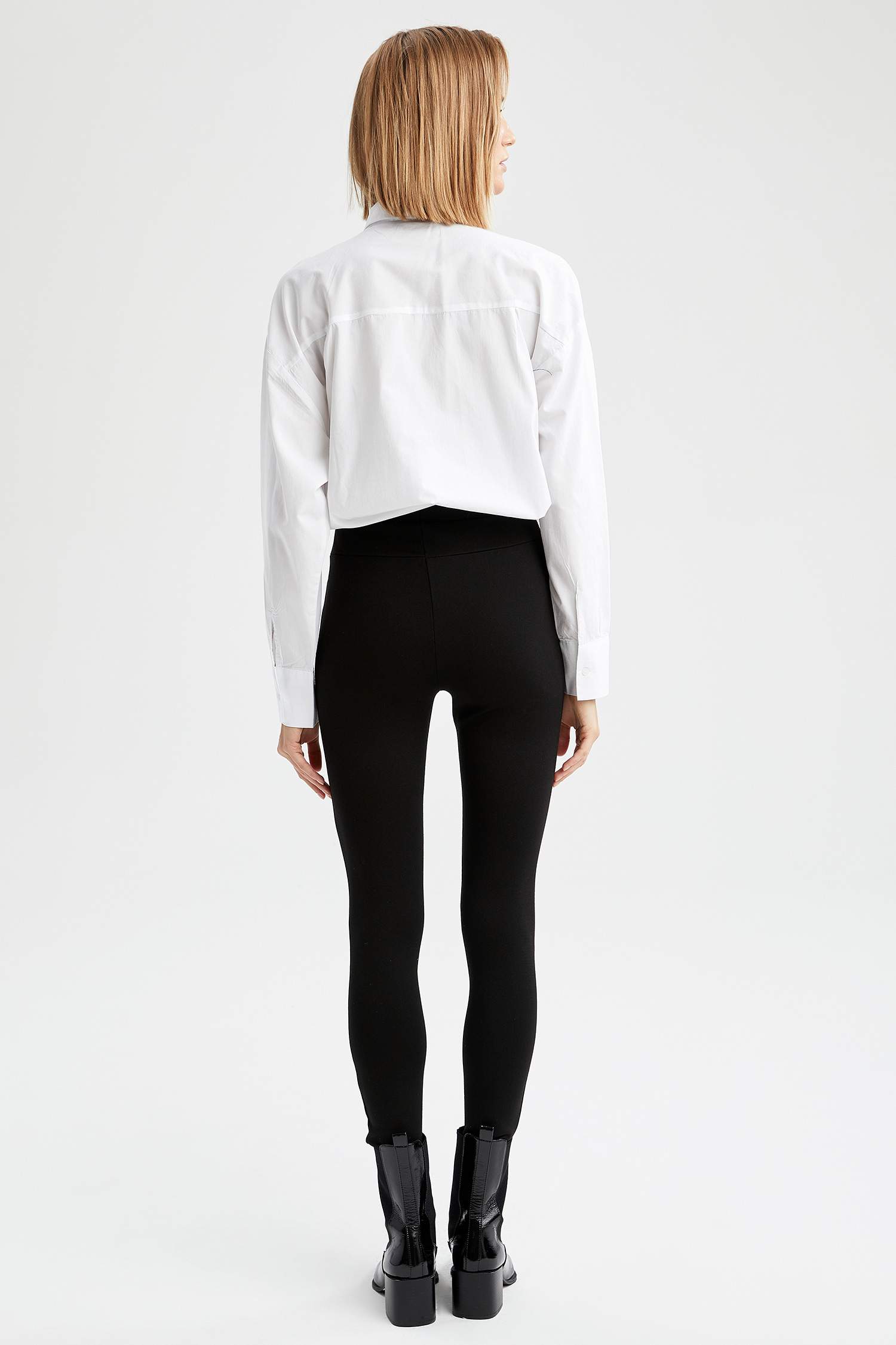 Slim Fit Yüksek Bel Tayt
