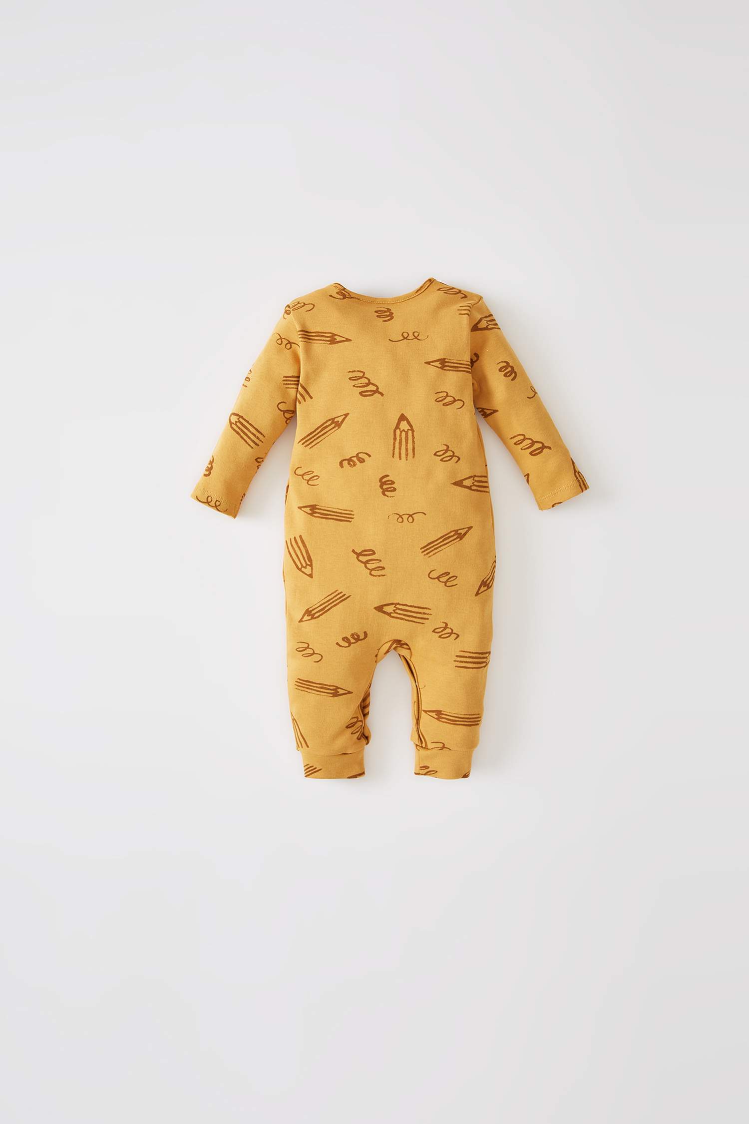 Erkek Bebek Baskılı Çıtçıtlı Tulum