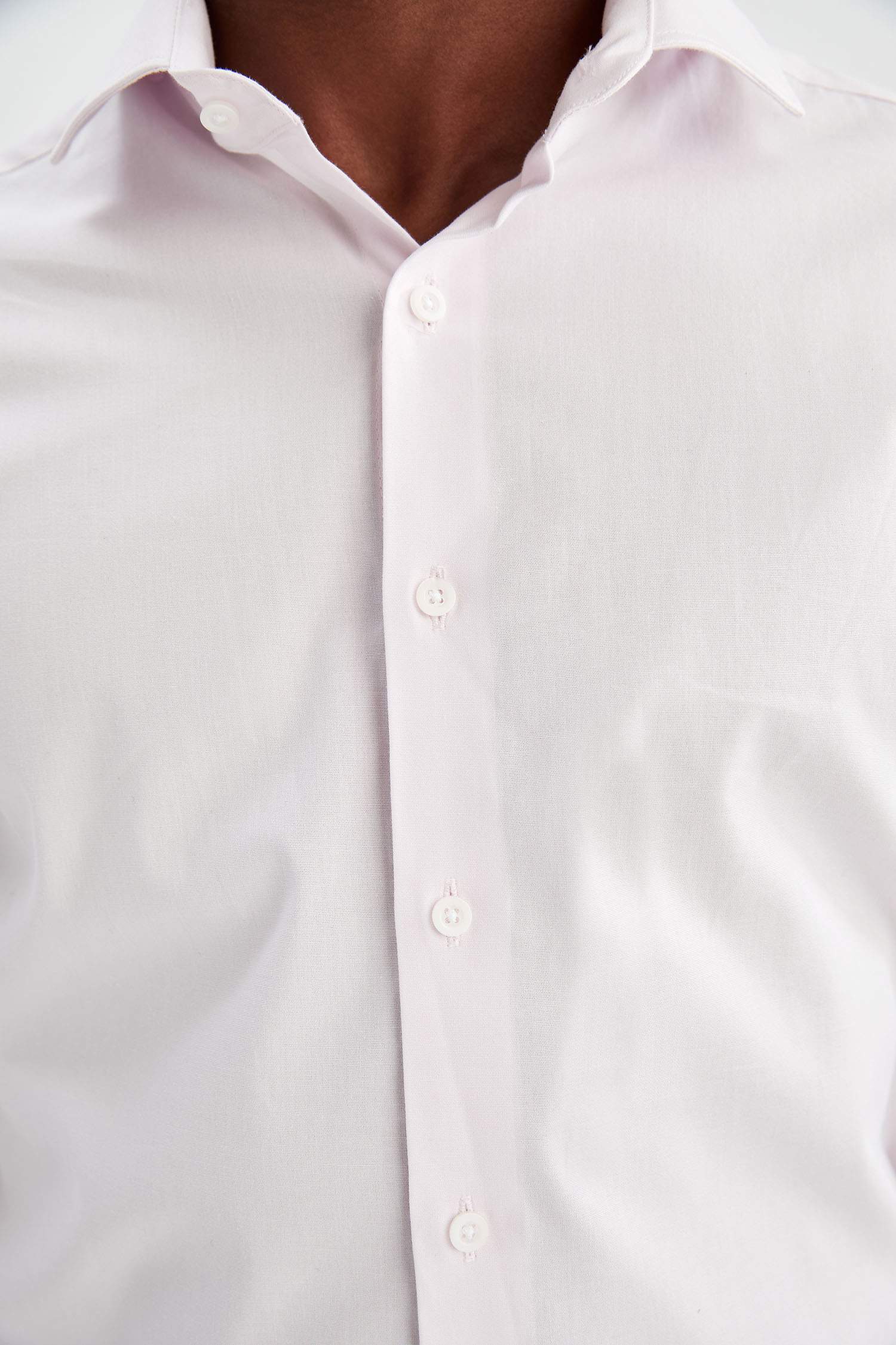 Slim Fit İtalyan Yaka Klasik Uzun Kollu Gömlek