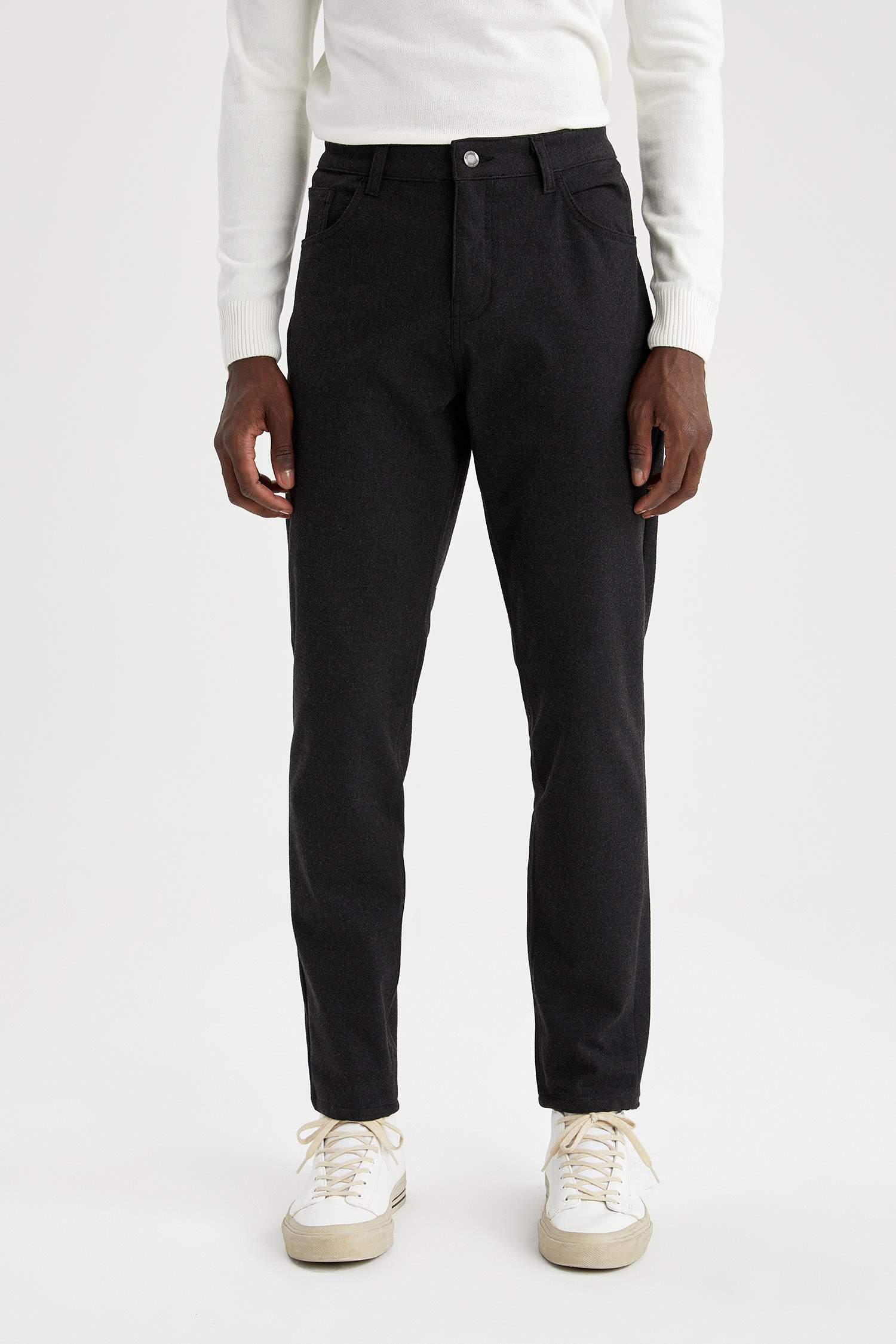 Regular Fit Basic Pazen Kumaş Chino Pantolon