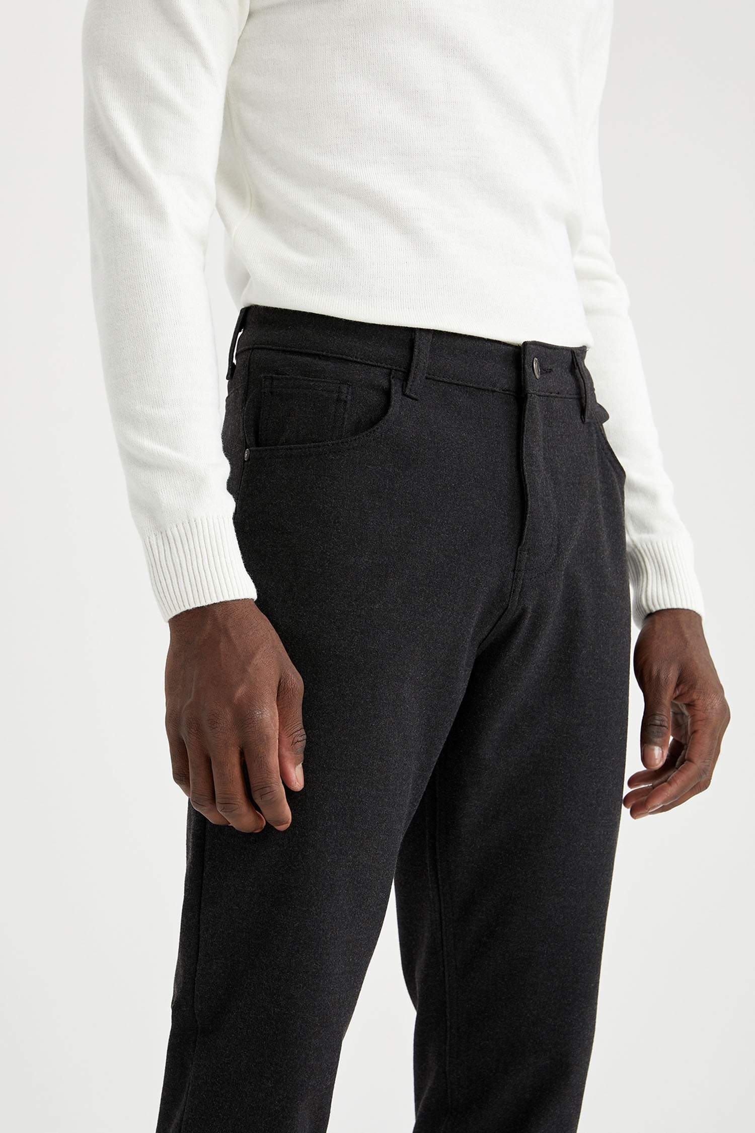 Regular Fit Basic Pazen Kumaş Chino Pantolon