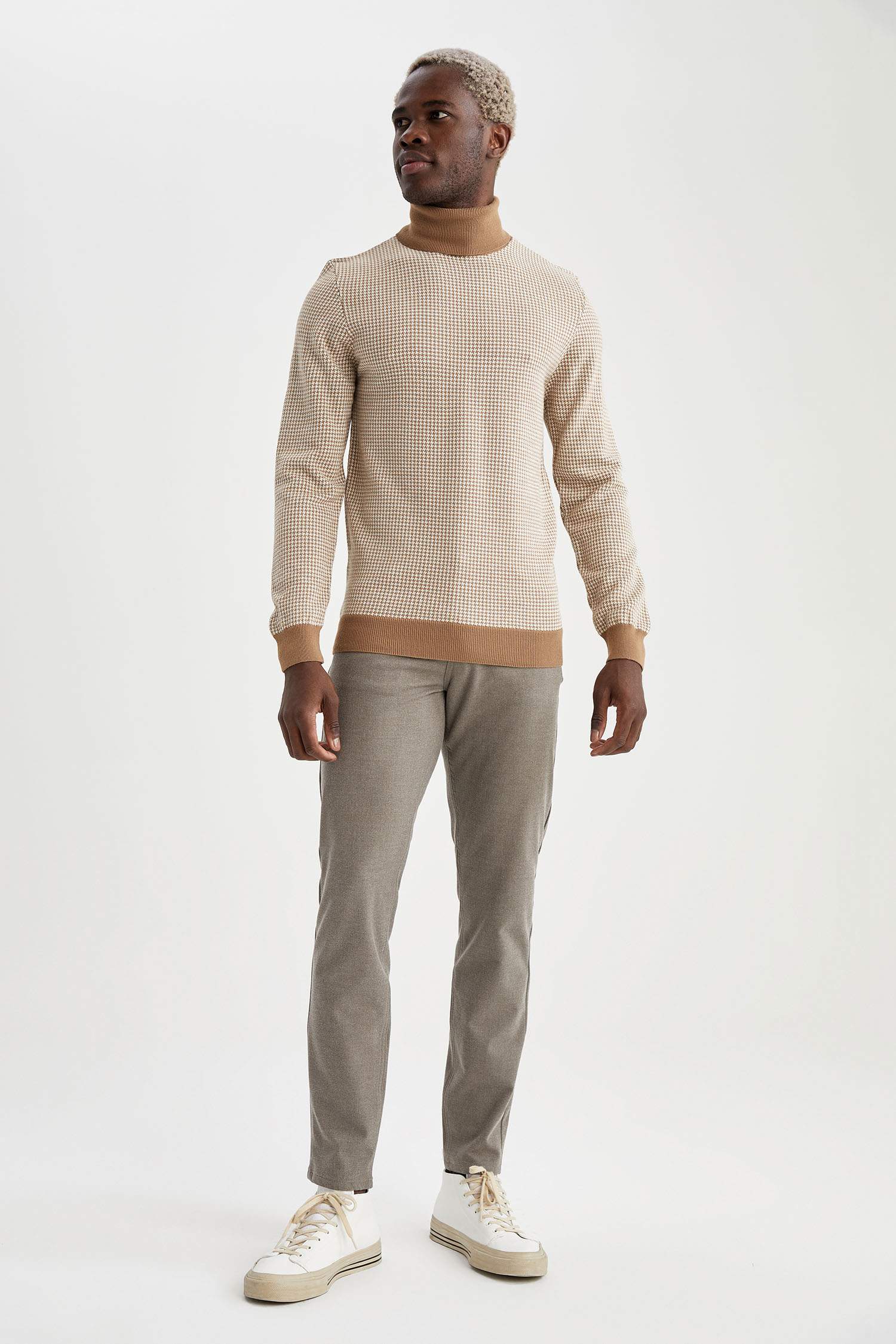 Regular Fit Basic Pazen Kumaş Chino Pantolon
