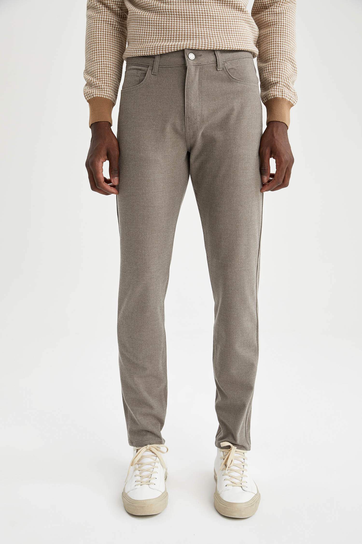 Regular Fit Basic Pazen Kumaş Chino Pantolon
