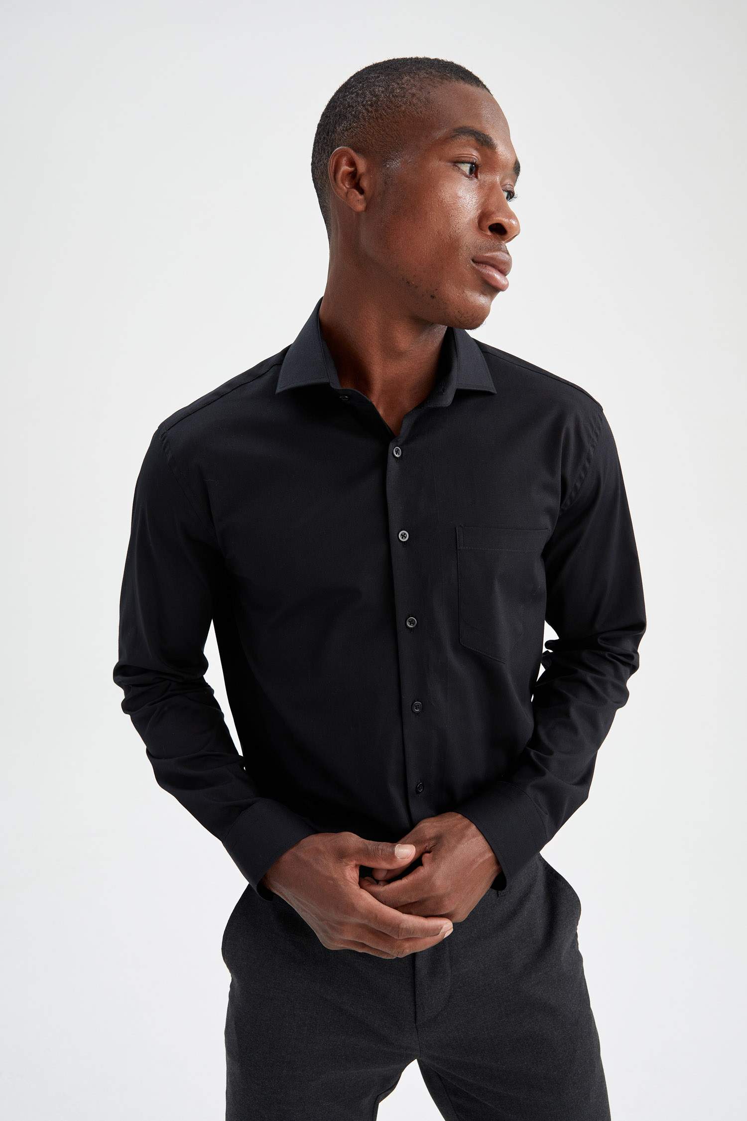 Modern Fit Klasik Uzun Kollu Gömlek