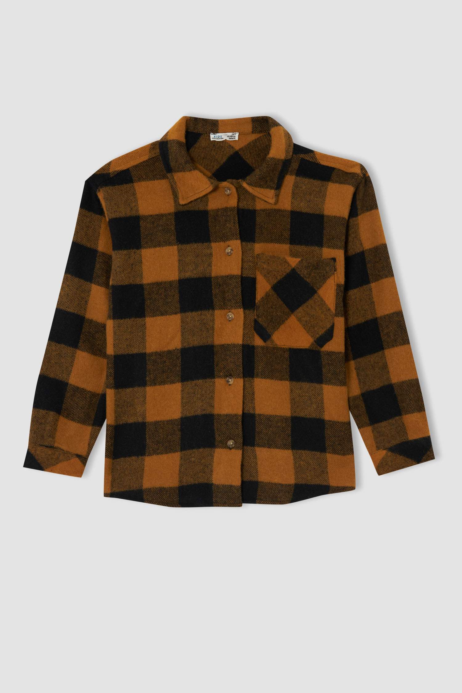 Erkek Çocuk Coool Regular Fit Yılbaşı Temalı Kareli Uzun Kollu Flanel Oduncu Gömlek