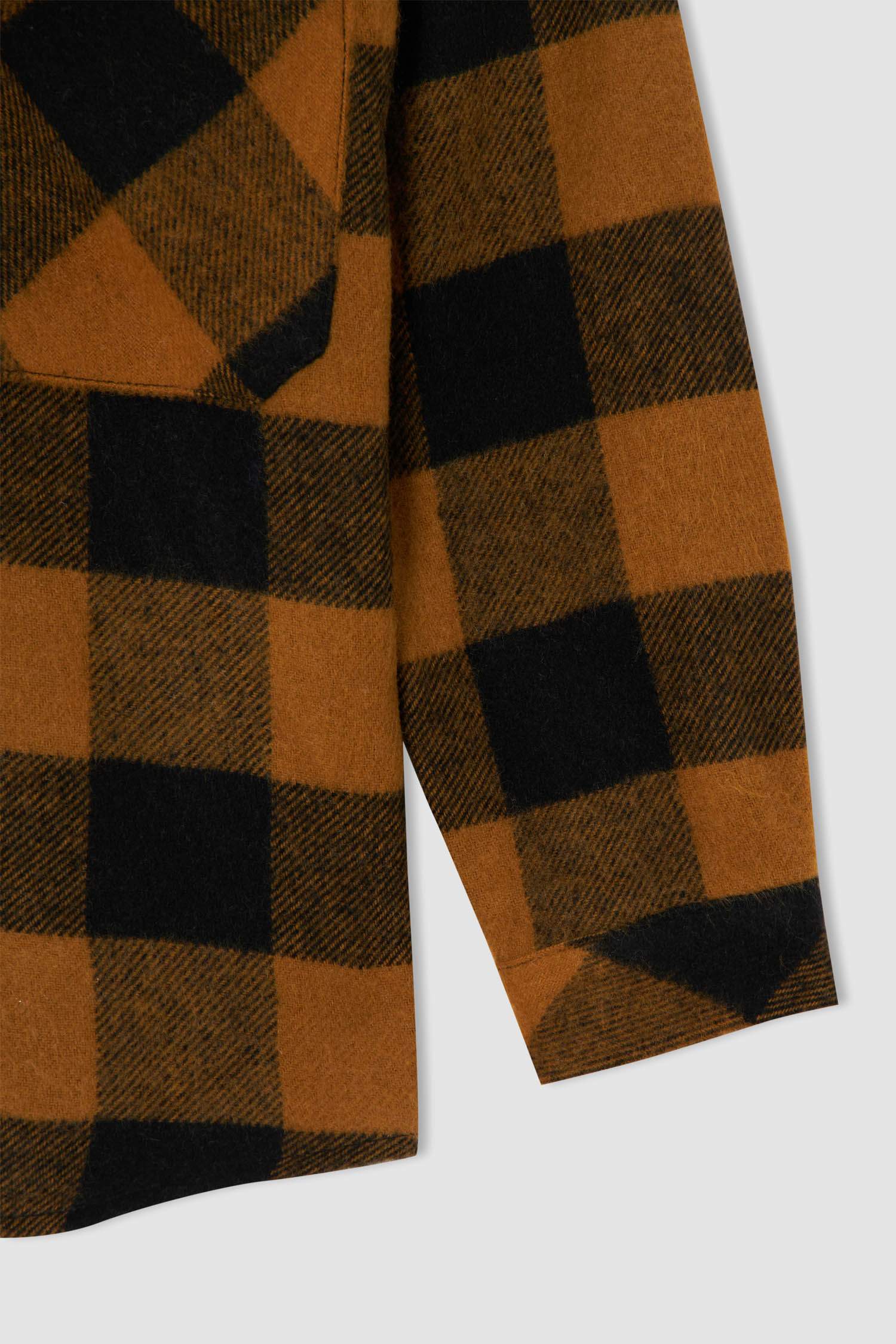 Erkek Çocuk Coool Regular Fit Yılbaşı Temalı Kareli Uzun Kollu Flanel Oduncu Gömlek