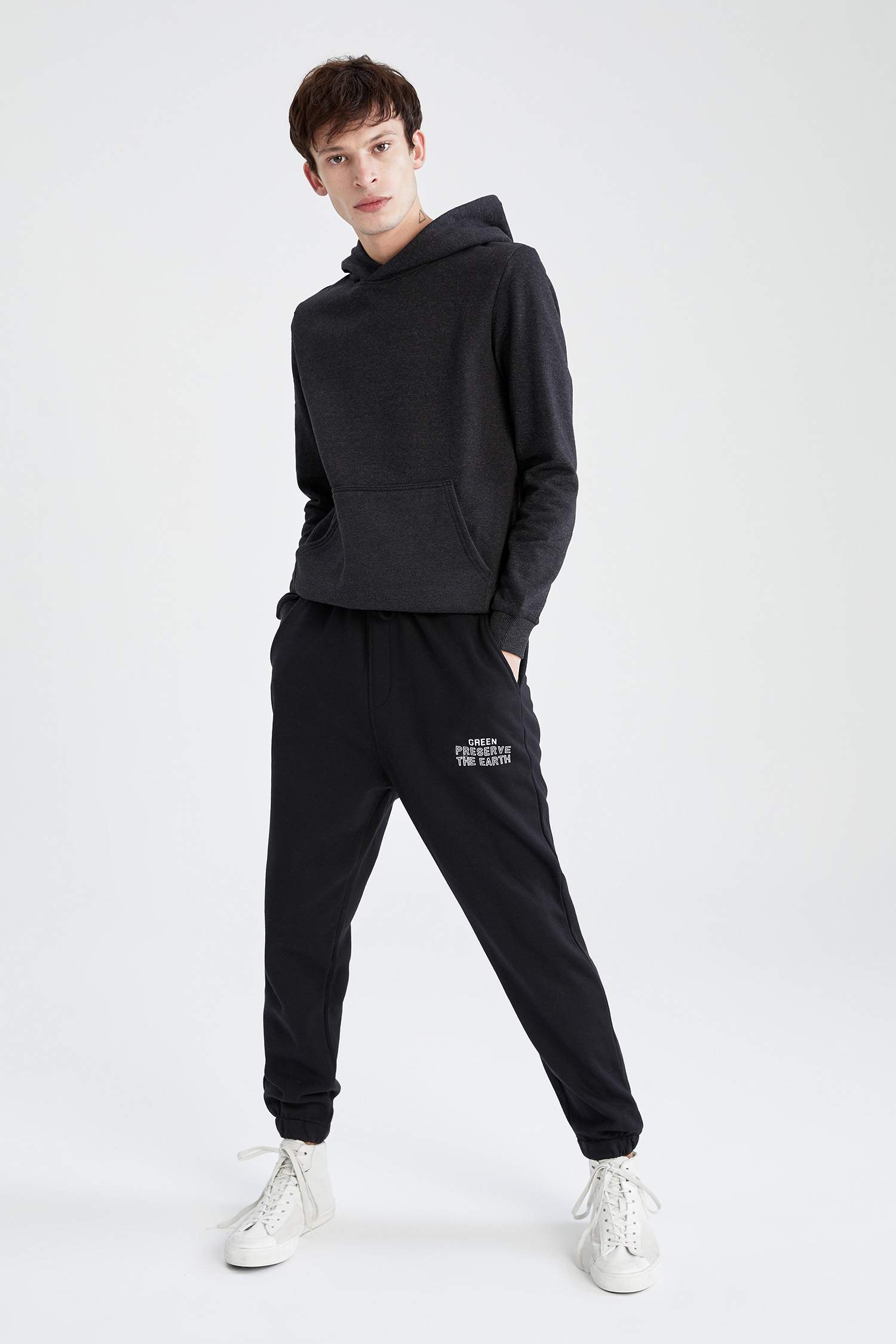 Regular Fit Cep Detaylı Esnek Paça İnce 2'li Jogger Eşofman Altı