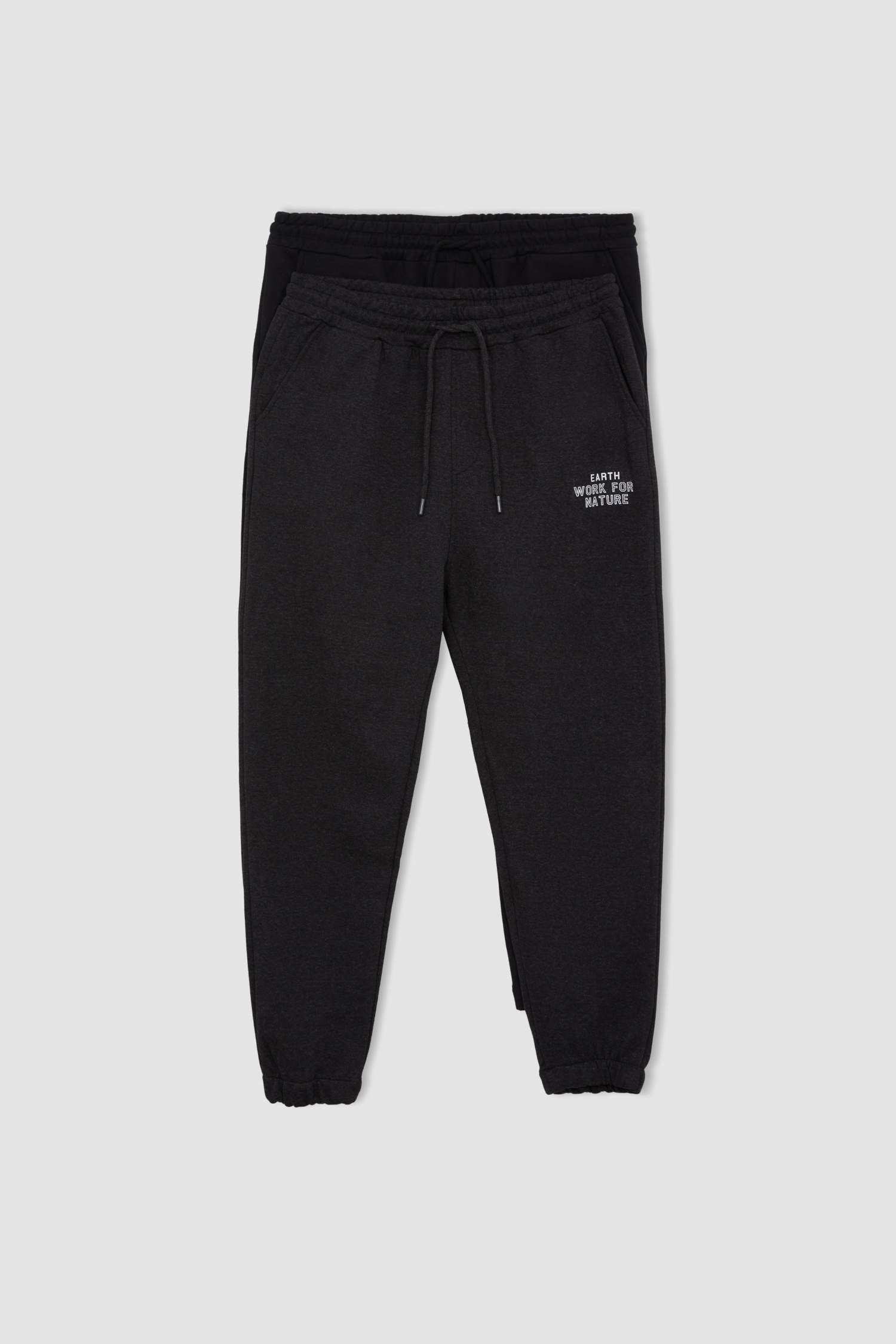 Regular Fit Cep Detaylı Esnek Paça İnce 2'li Jogger Eşofman Altı