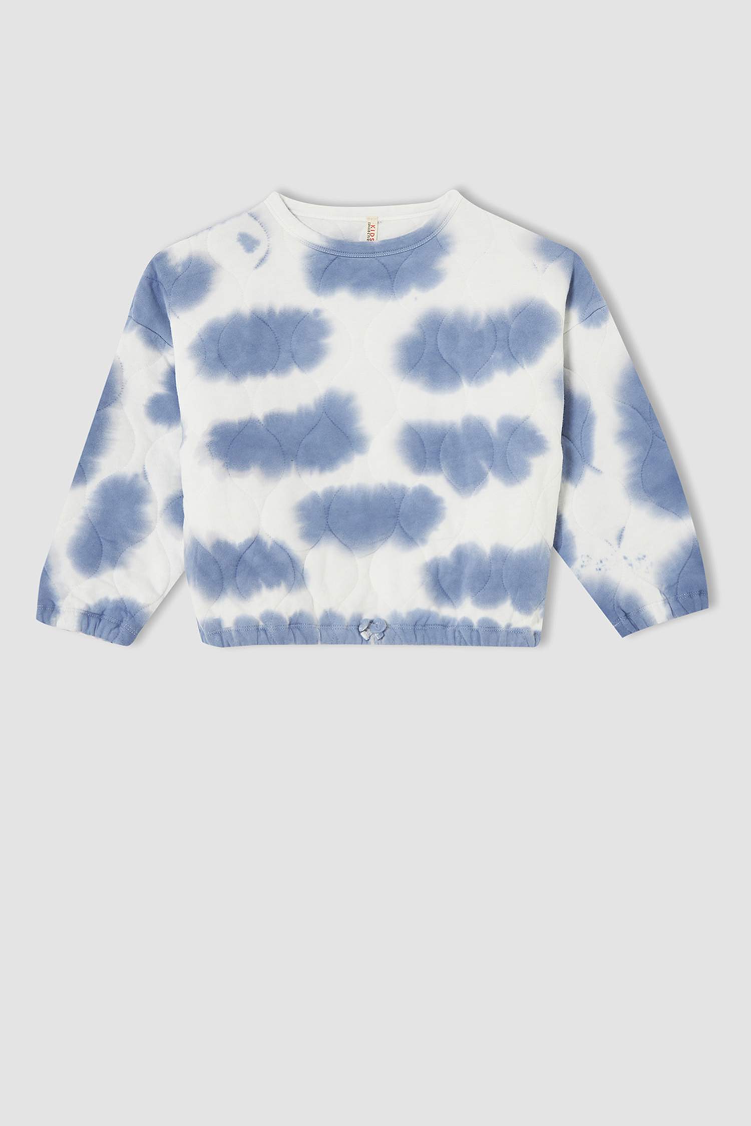 Kız Çocuk Relax Fit Batik Desenli Sweatshirt