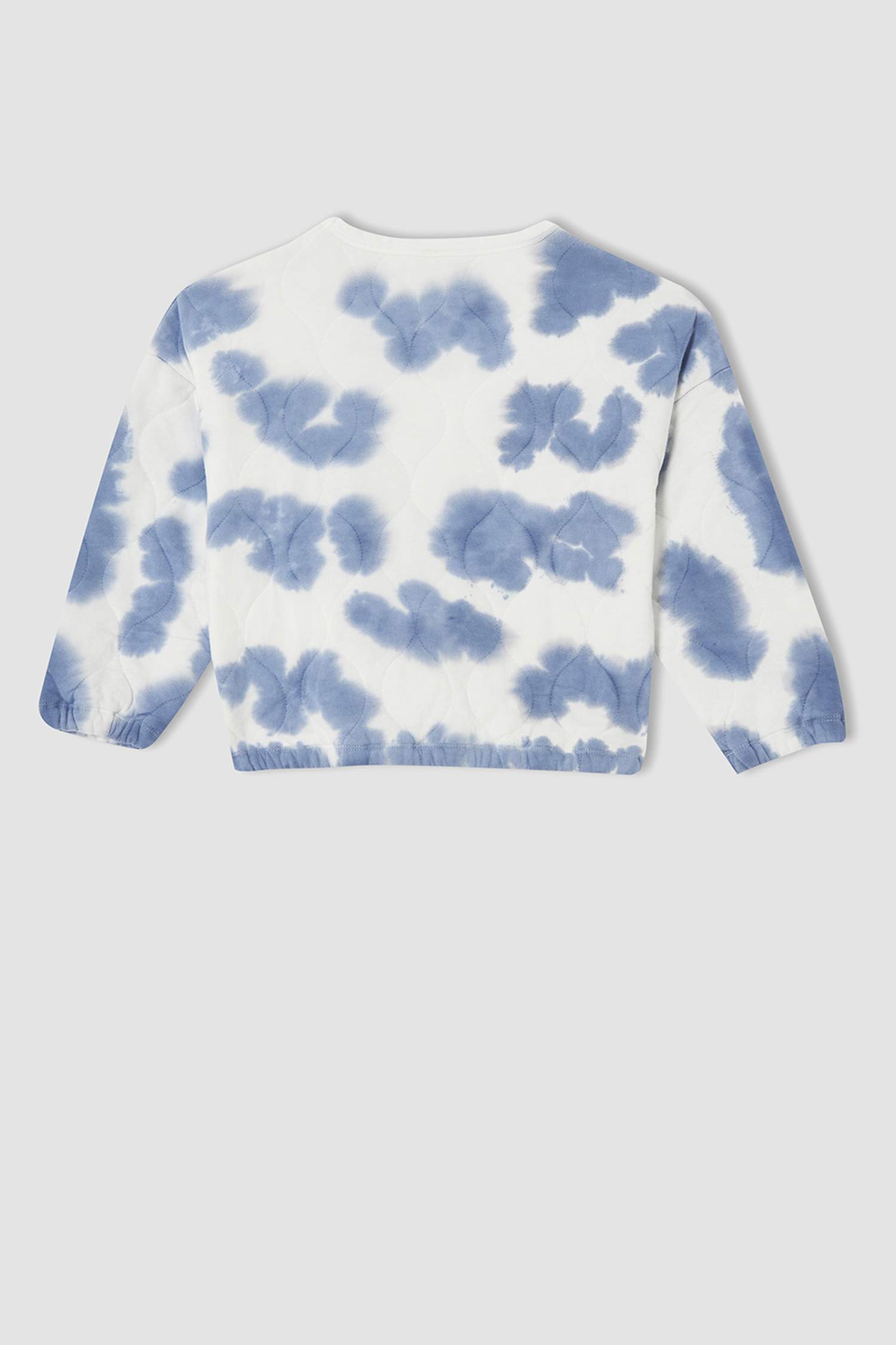 Kız Çocuk Relax Fit Batik Desenli Sweatshirt