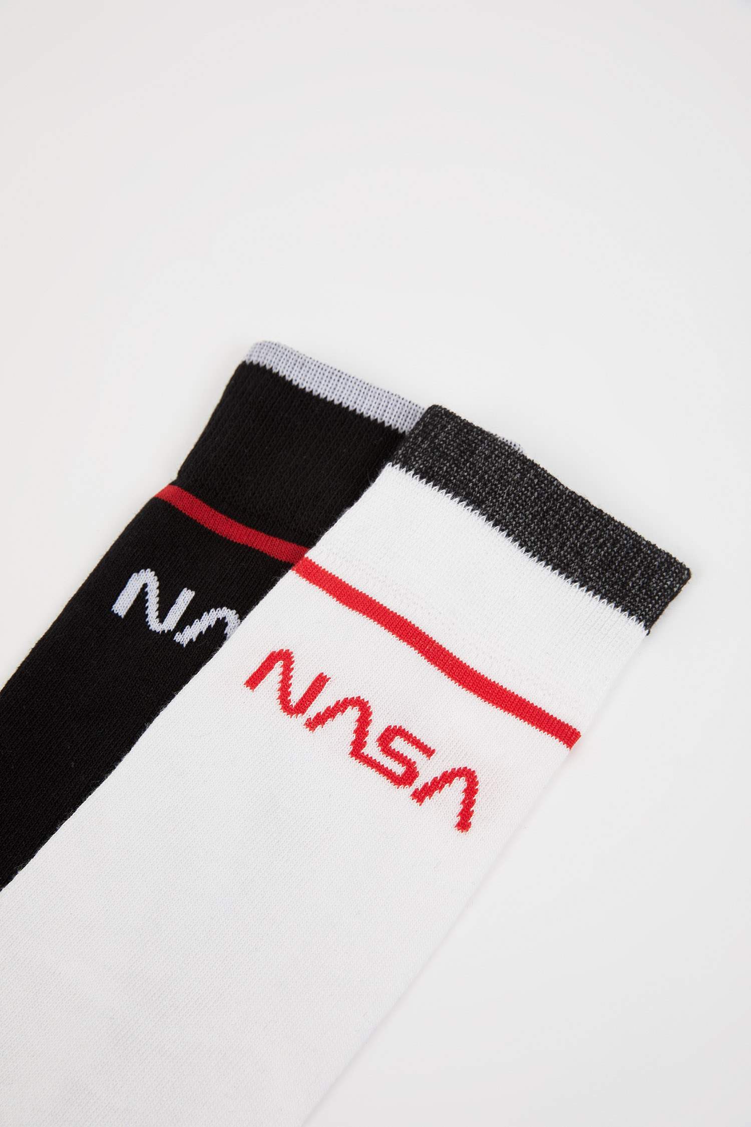 Erkek NASA Lisanslı Pamuklu 2'li Uzun Çorap