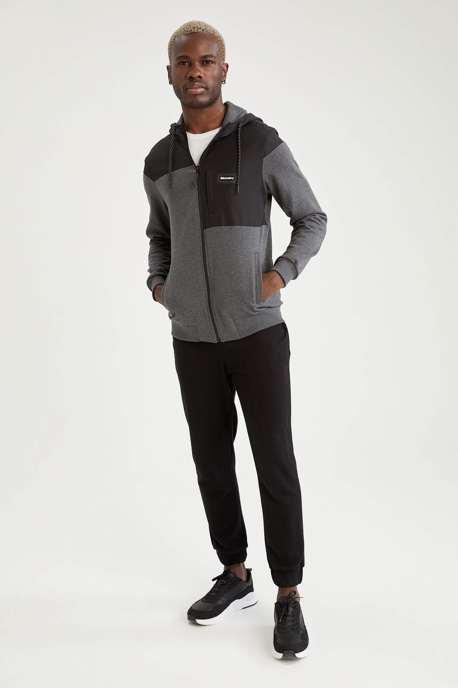 Regular Fit Kapüşonlu Fermuarlı Sweatshirt